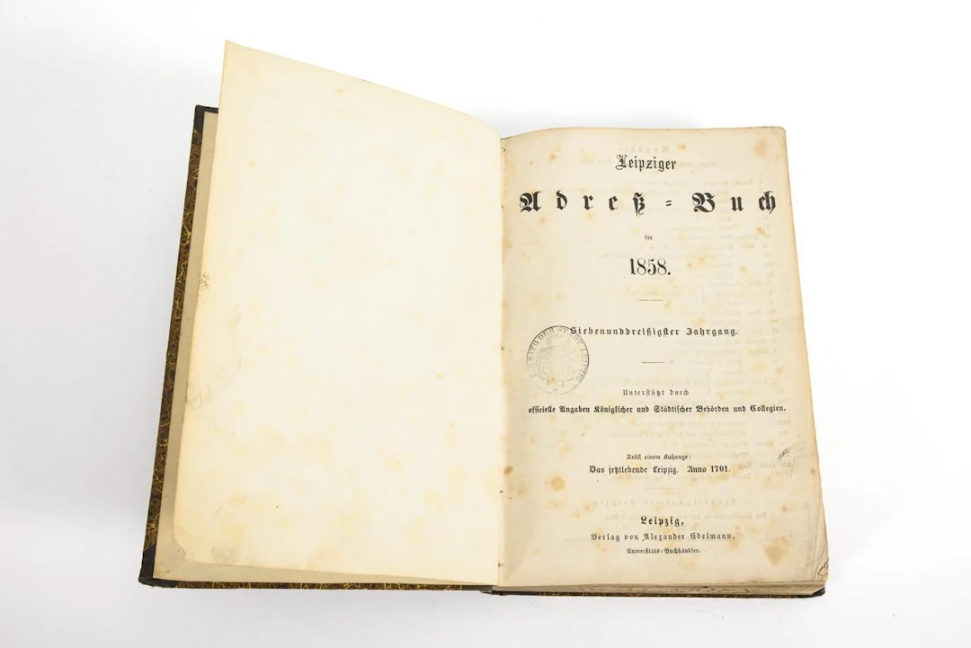 "Leipzig Address Book for 1858"