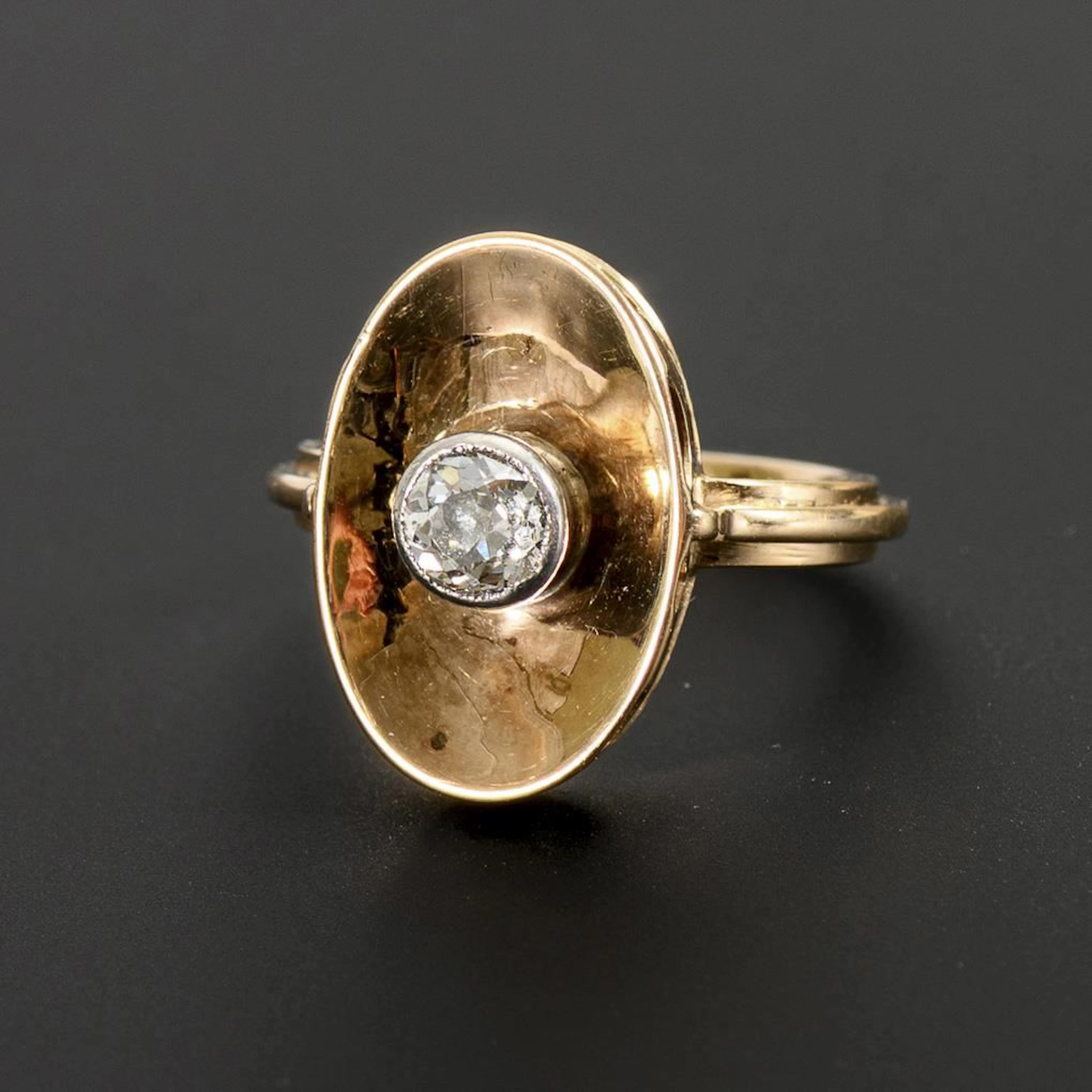 Ring by WILL ODENING from the late Art Deco period with an old-cut diamond.