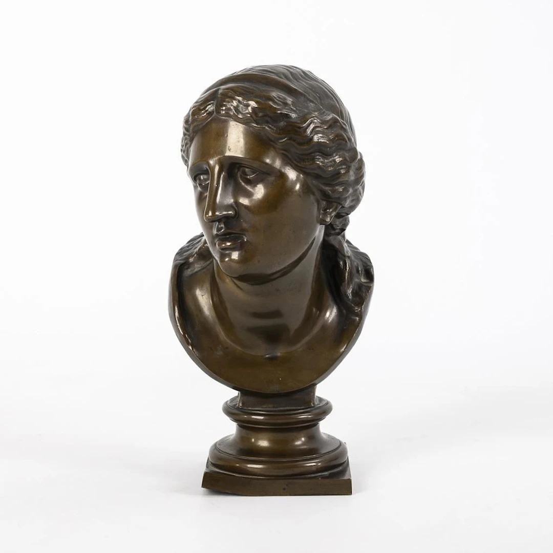 Female bronze bust