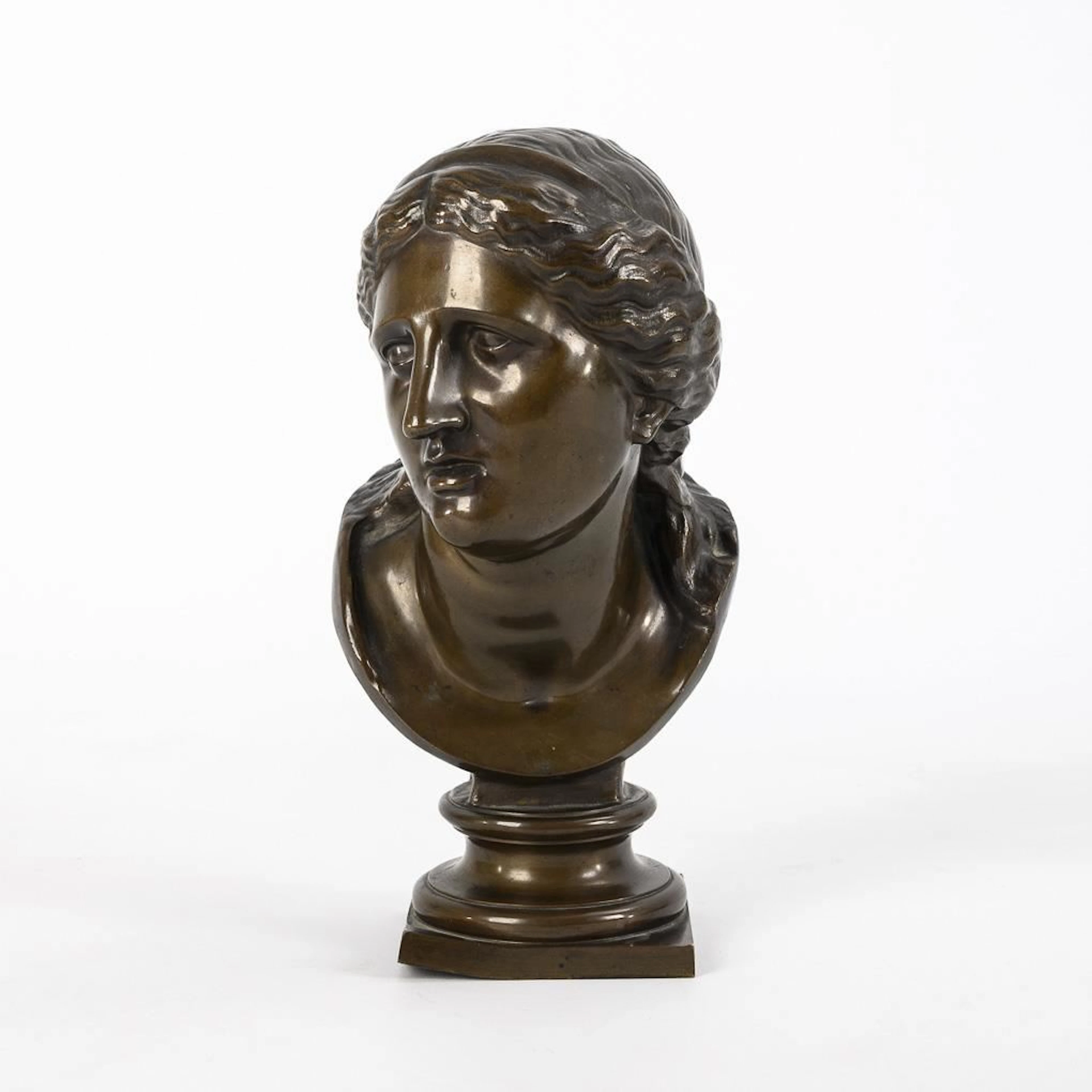 Female bronze bust