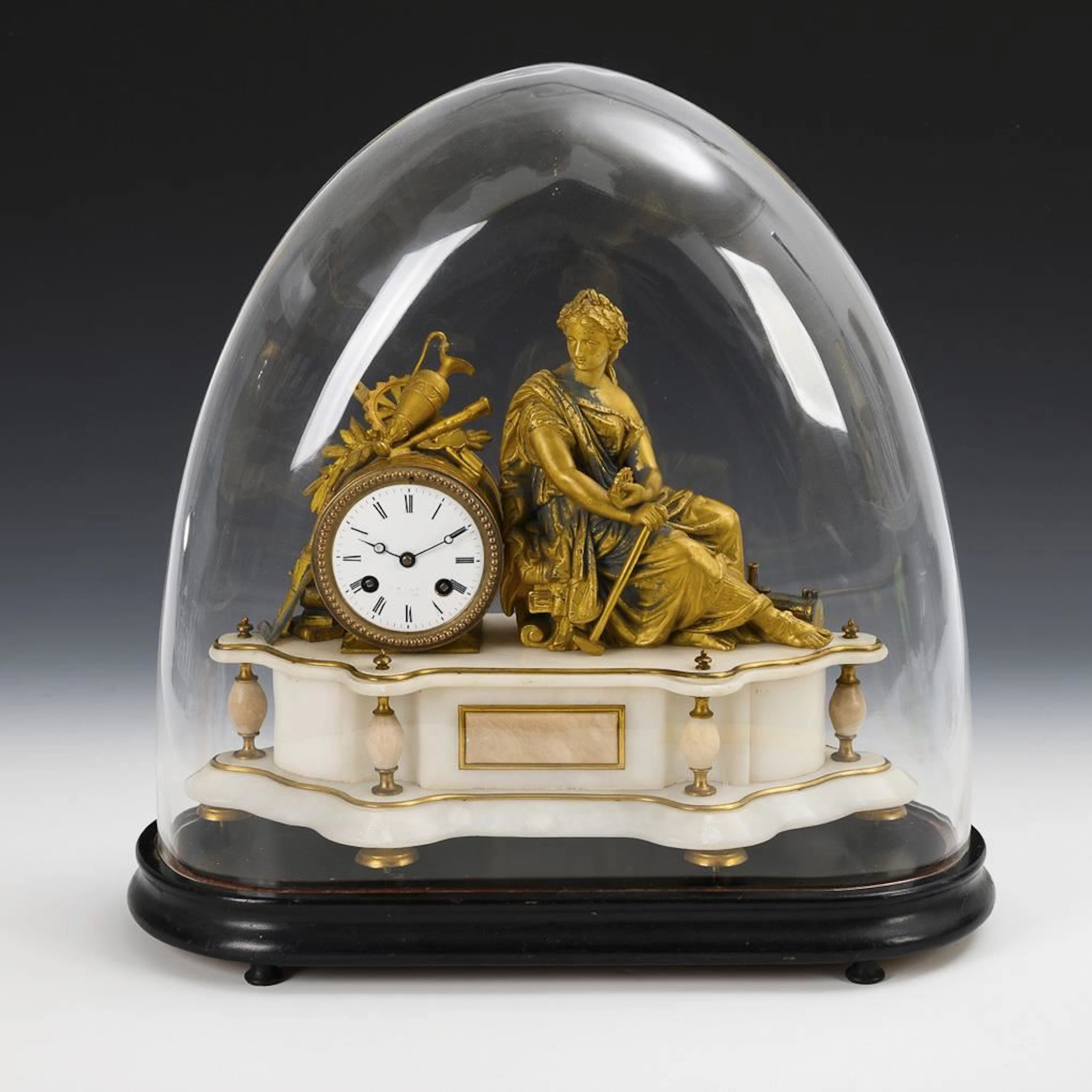 Mantel clock with Urania figure. The movement may be by B & H Paris(?).