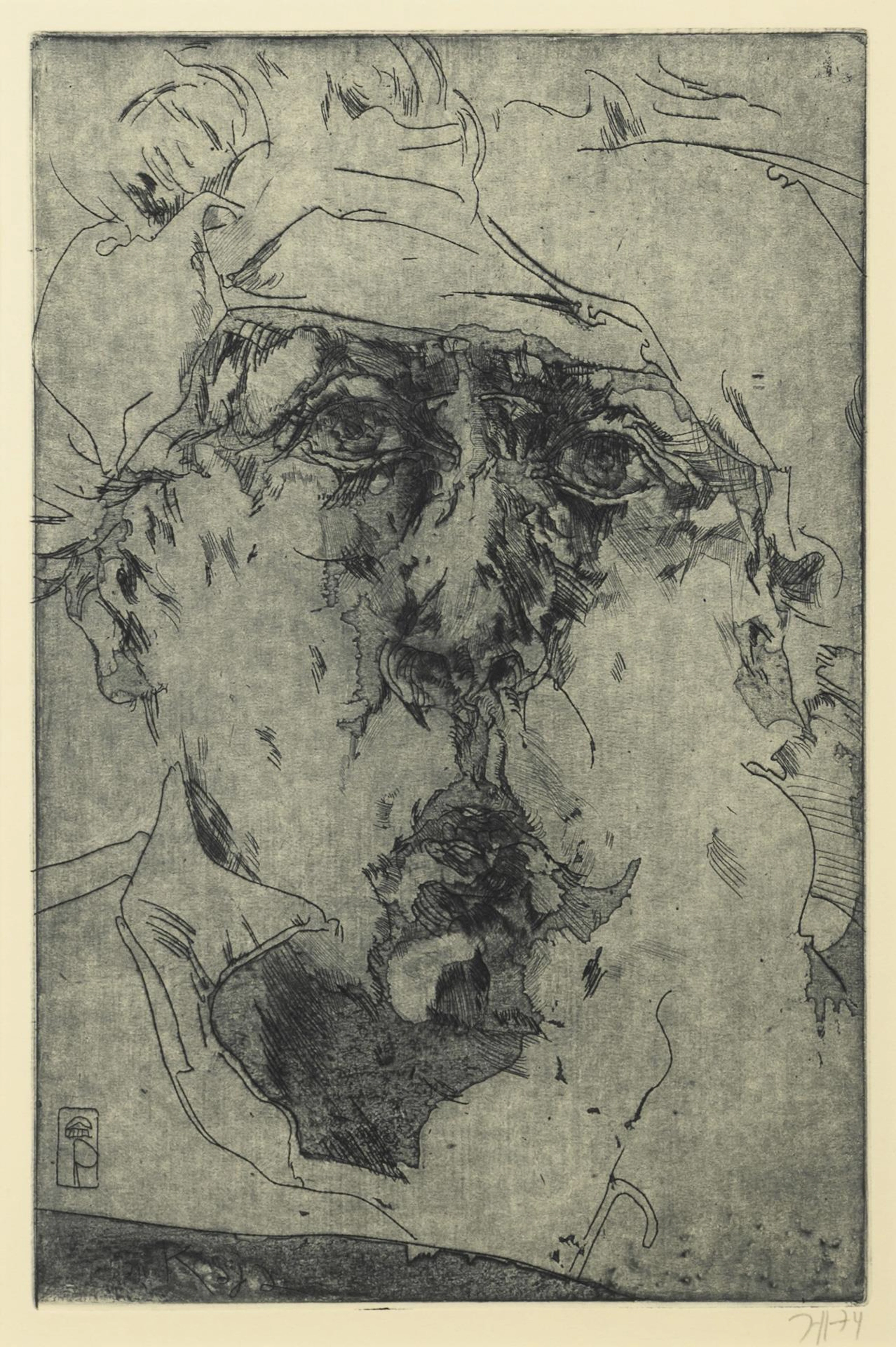 JANSSEN, Horst (1929 - 1995), JANSSEN, Horst (1929 - 1995), Self-portrait