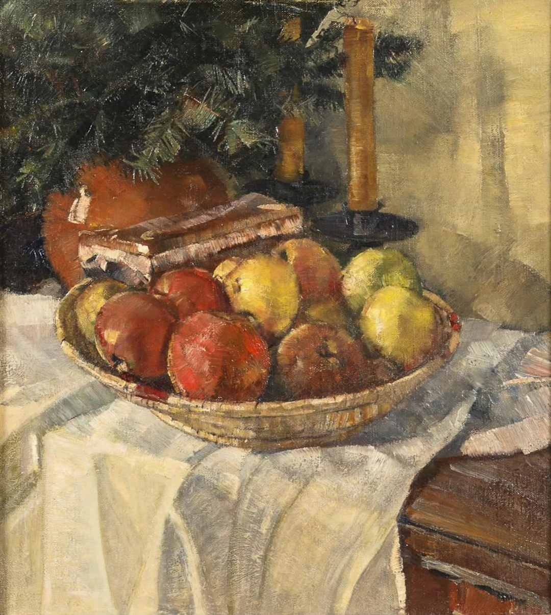 Christmas Still Life with Apples