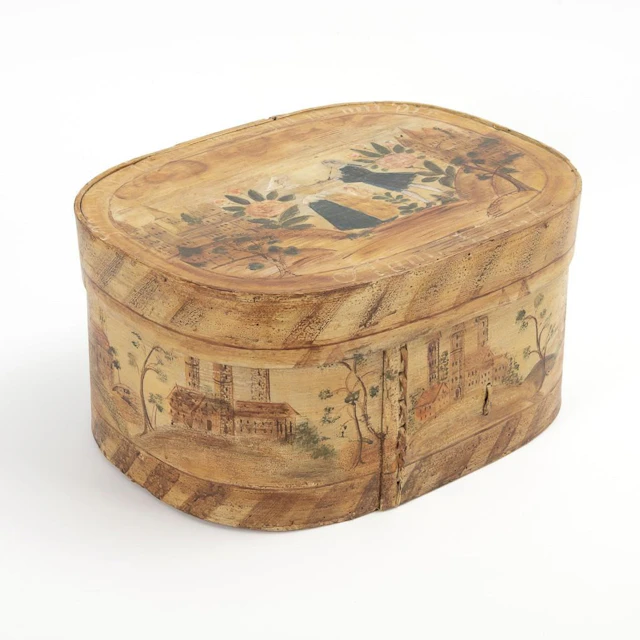 Dated Rococo chipboard box.