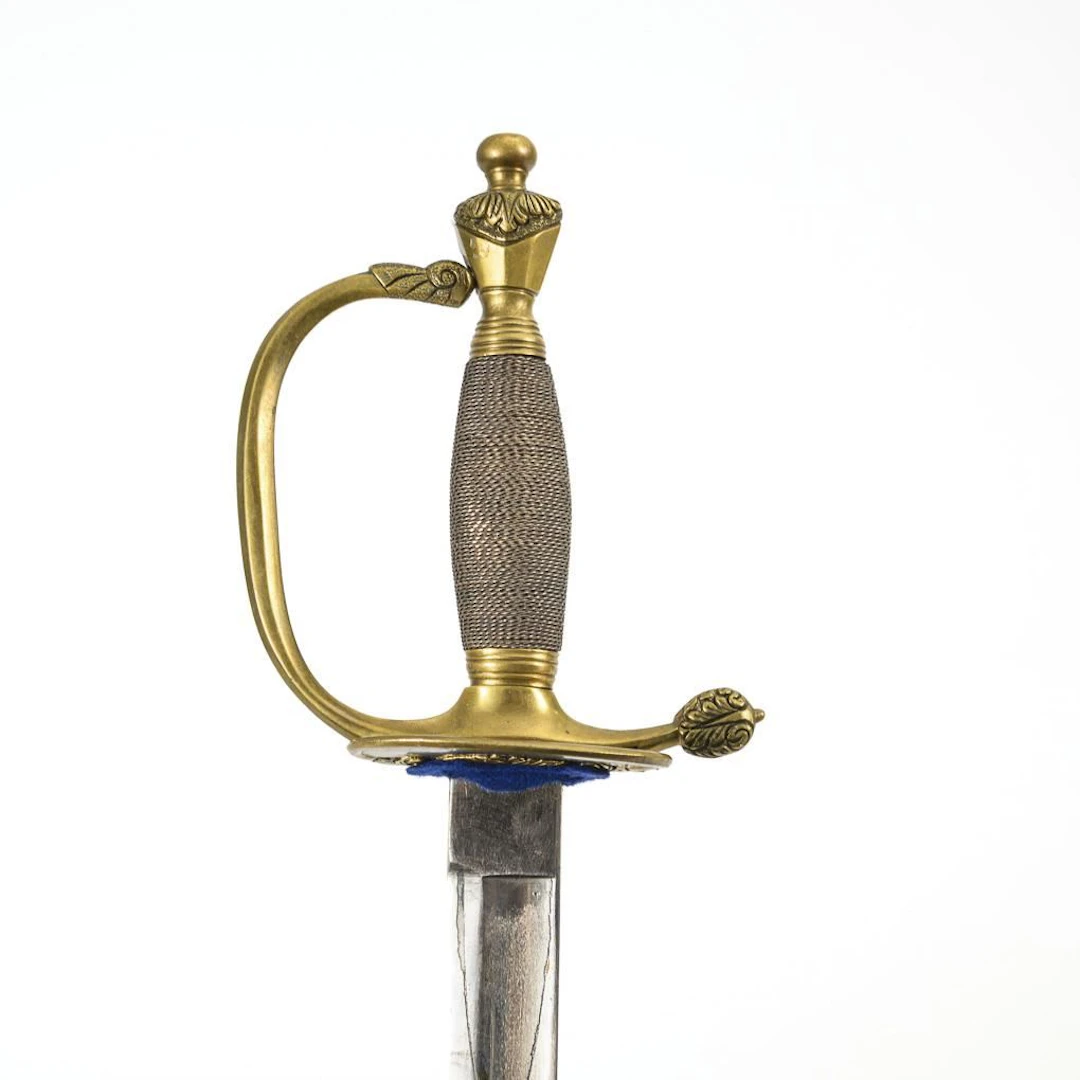 Heavy English sword with scabbard.