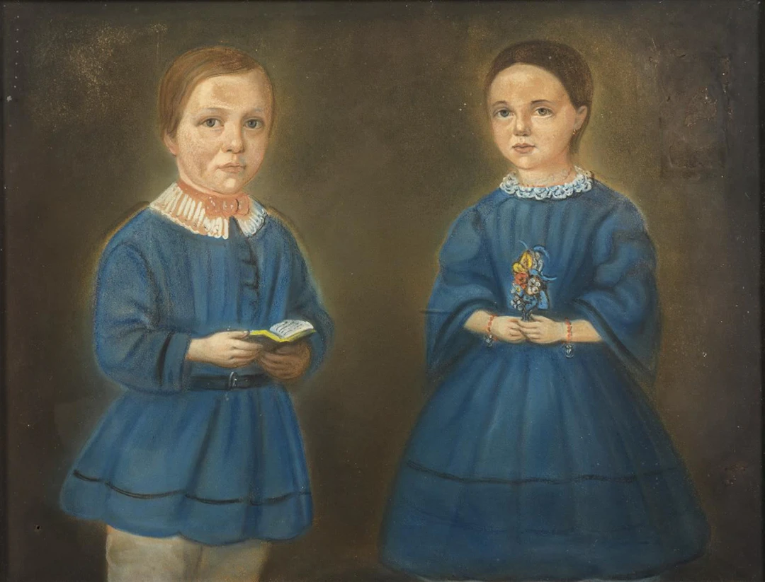 Biedermeier Portrait of Siblings