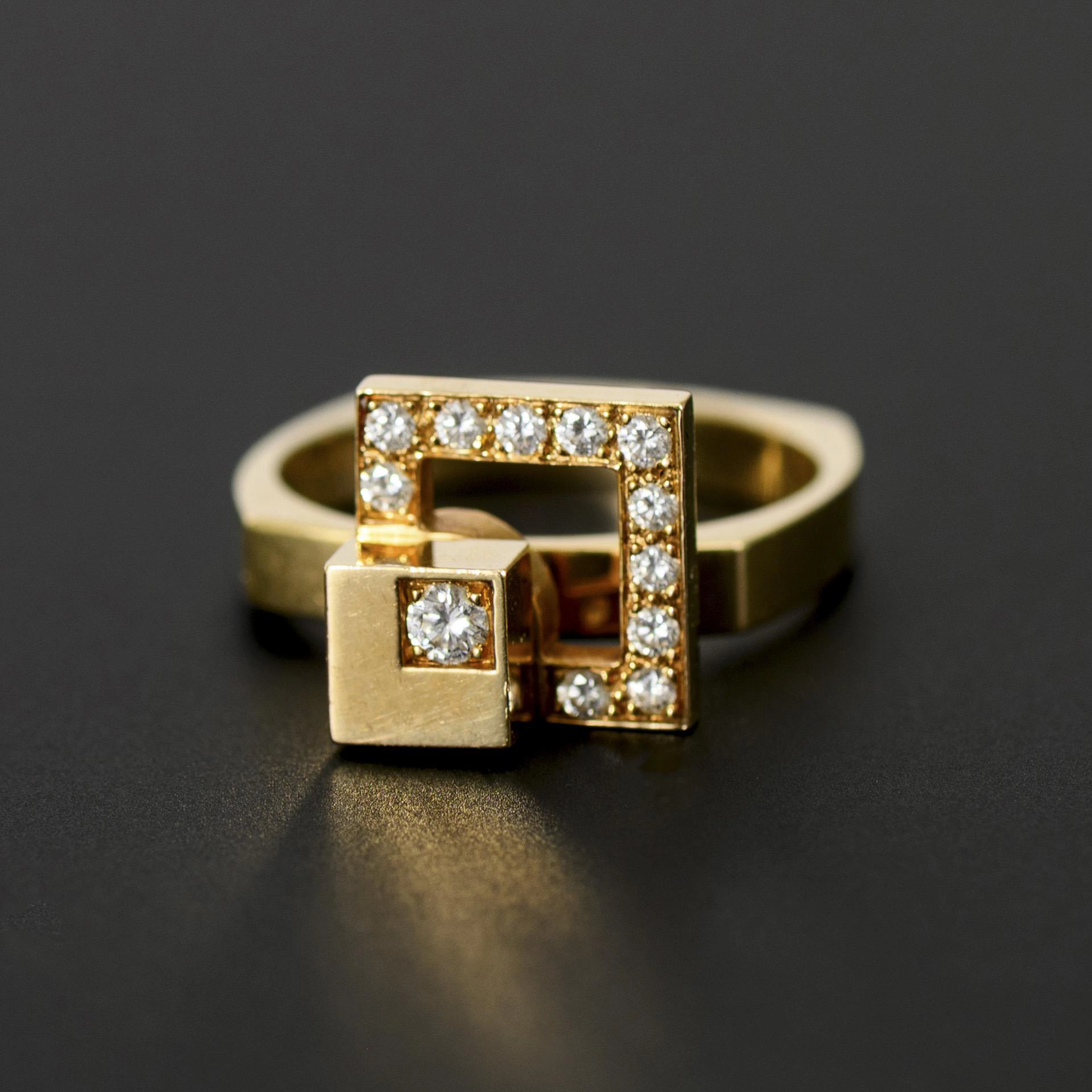 Moving designer ring by Norman Teufel.