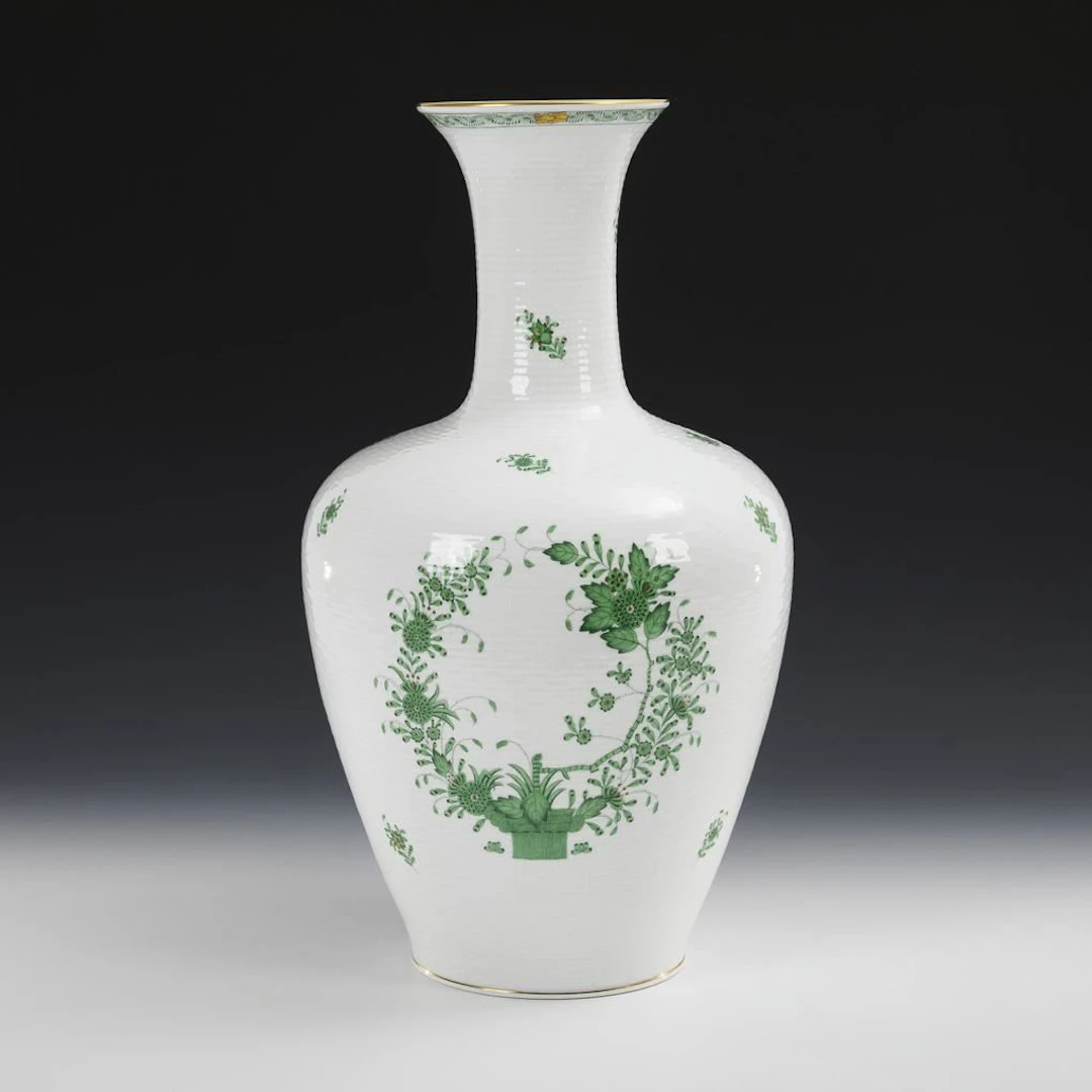 "Apponyi Green" Floor Vase. Herend.