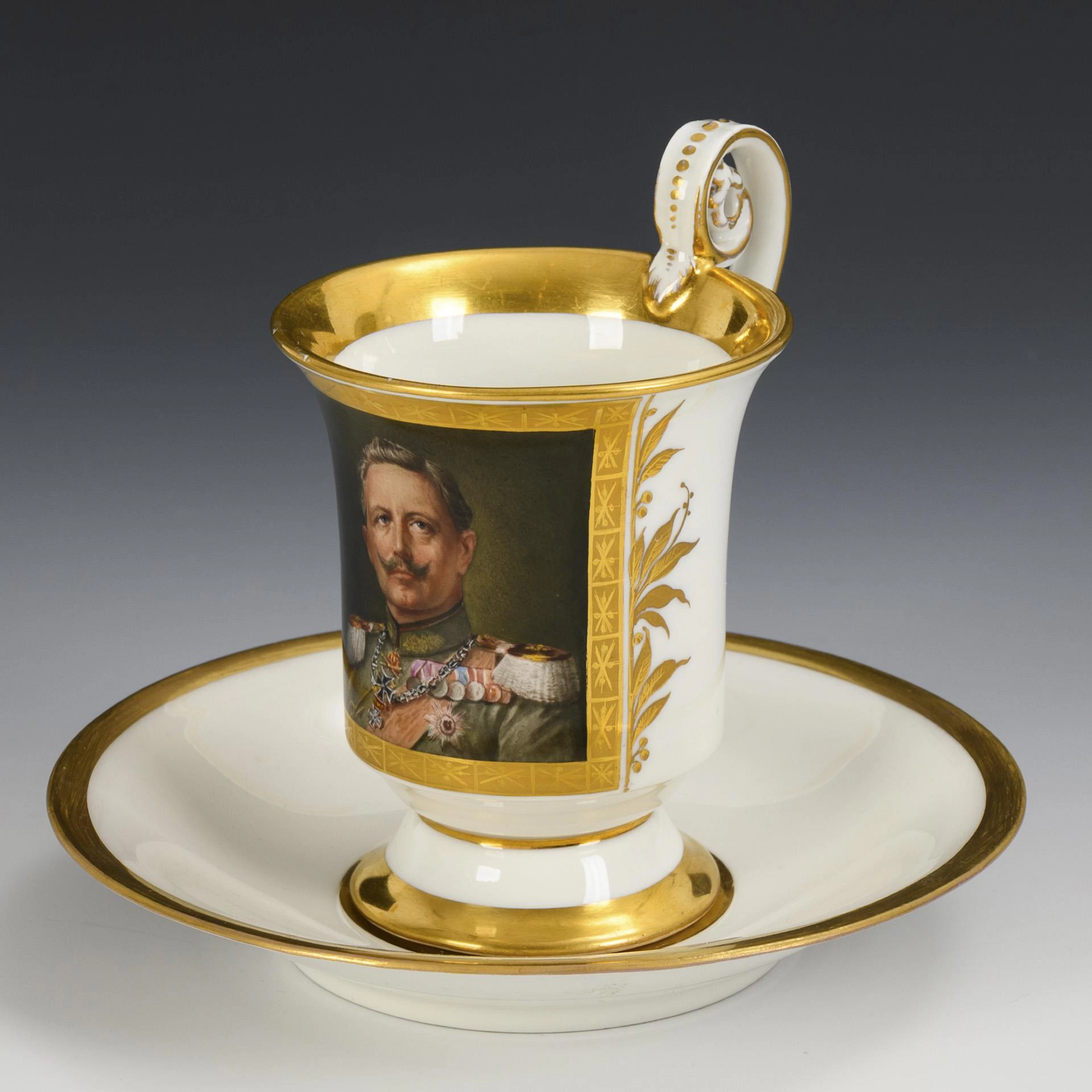 Portrait cup: Wilhelm II. KPM Berlin.
