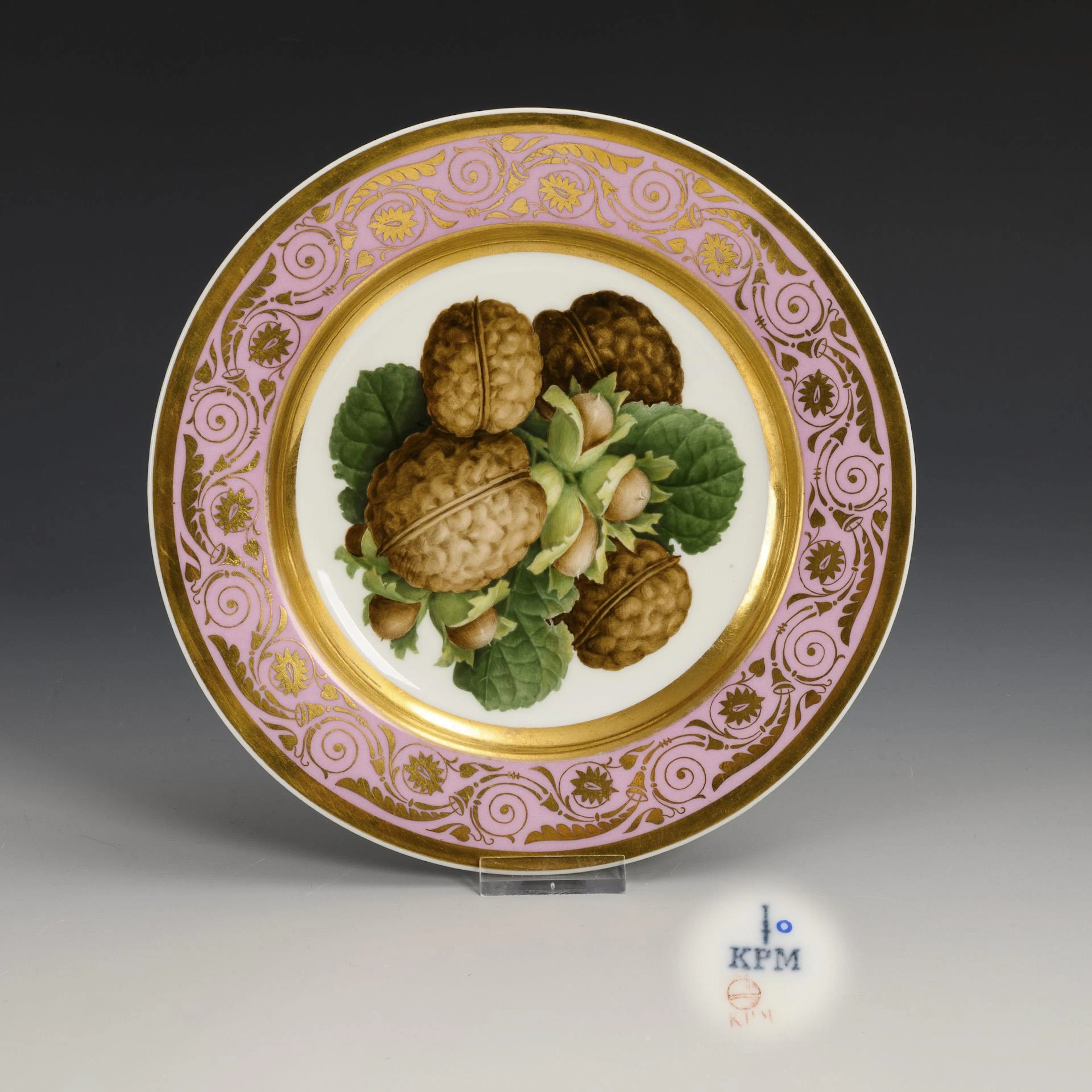 Plate with fruit painting. KPM Berlin.