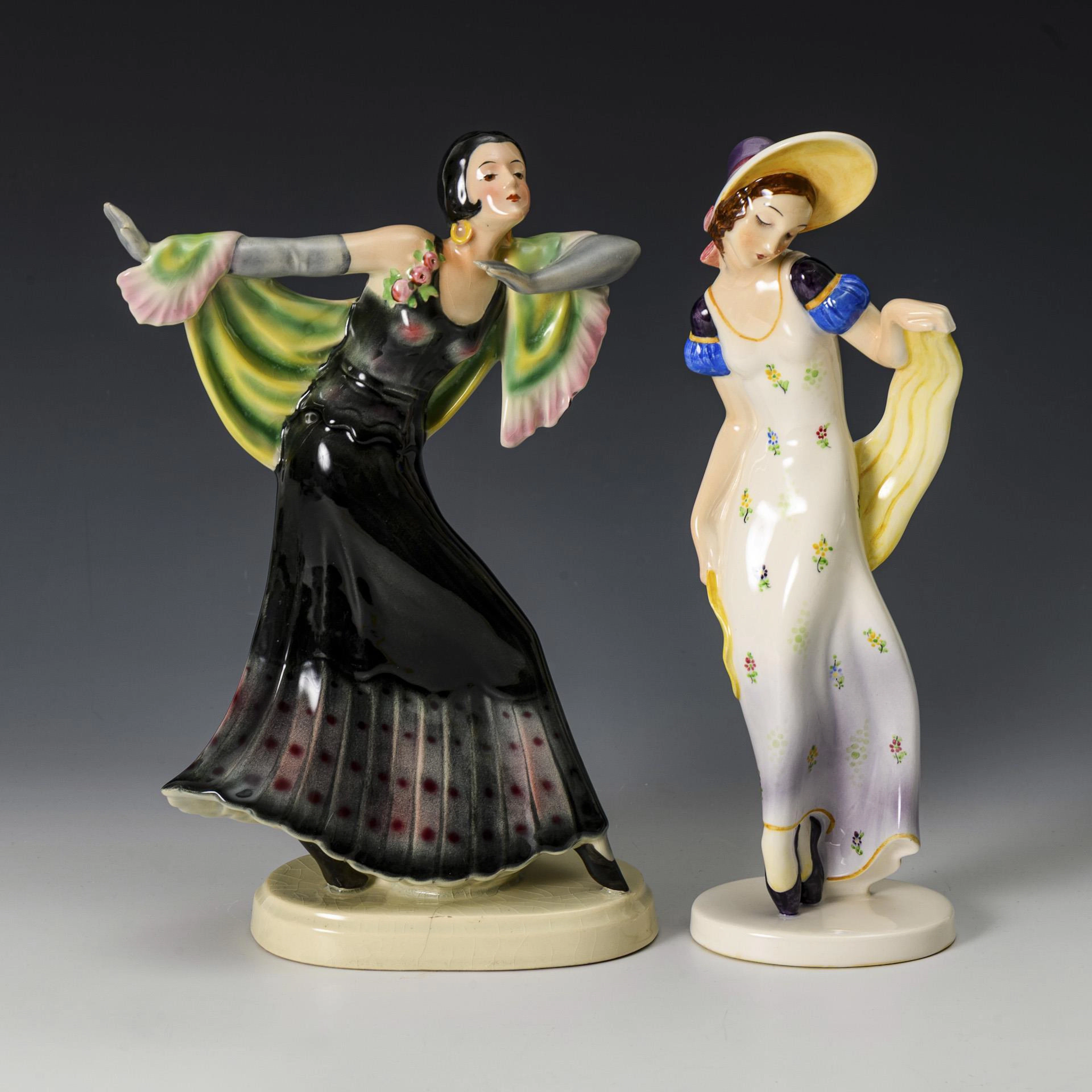 2 art deco dancers.