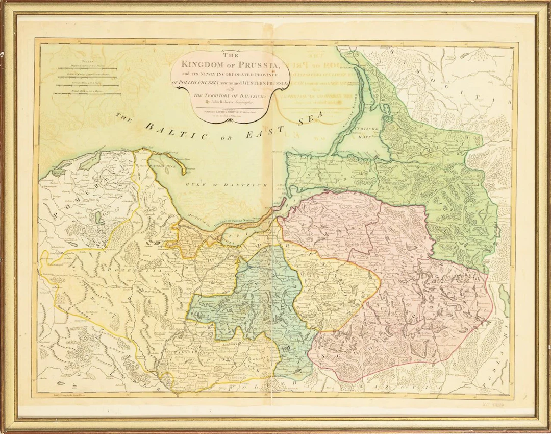 Map of Prussia and the Baltic Sea