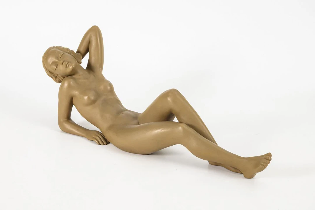 "Dreamer" figurine. Vienna-based manufacturer Friedrich Goldscheider.