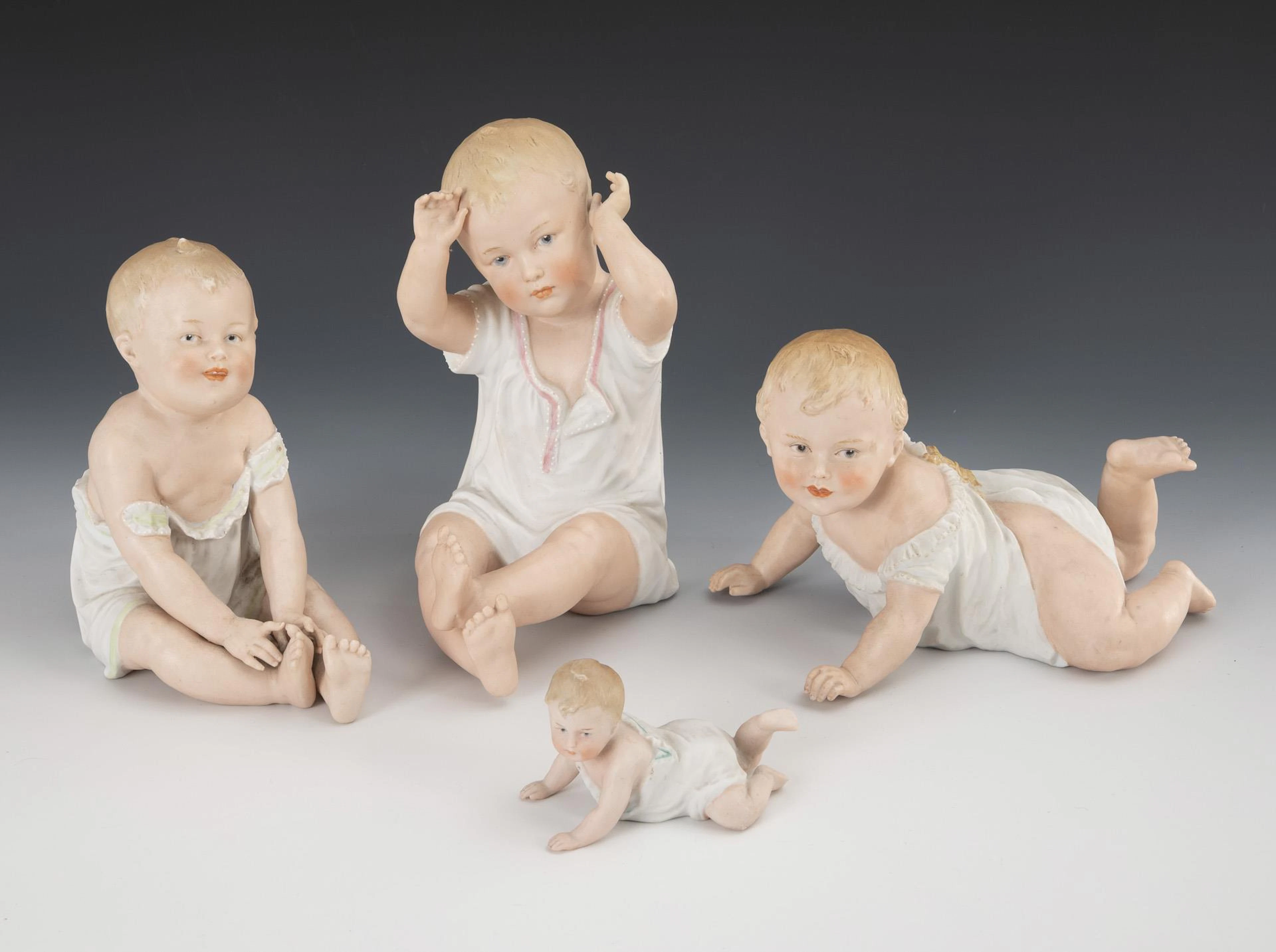 4 piano babies. Heubach brothers.