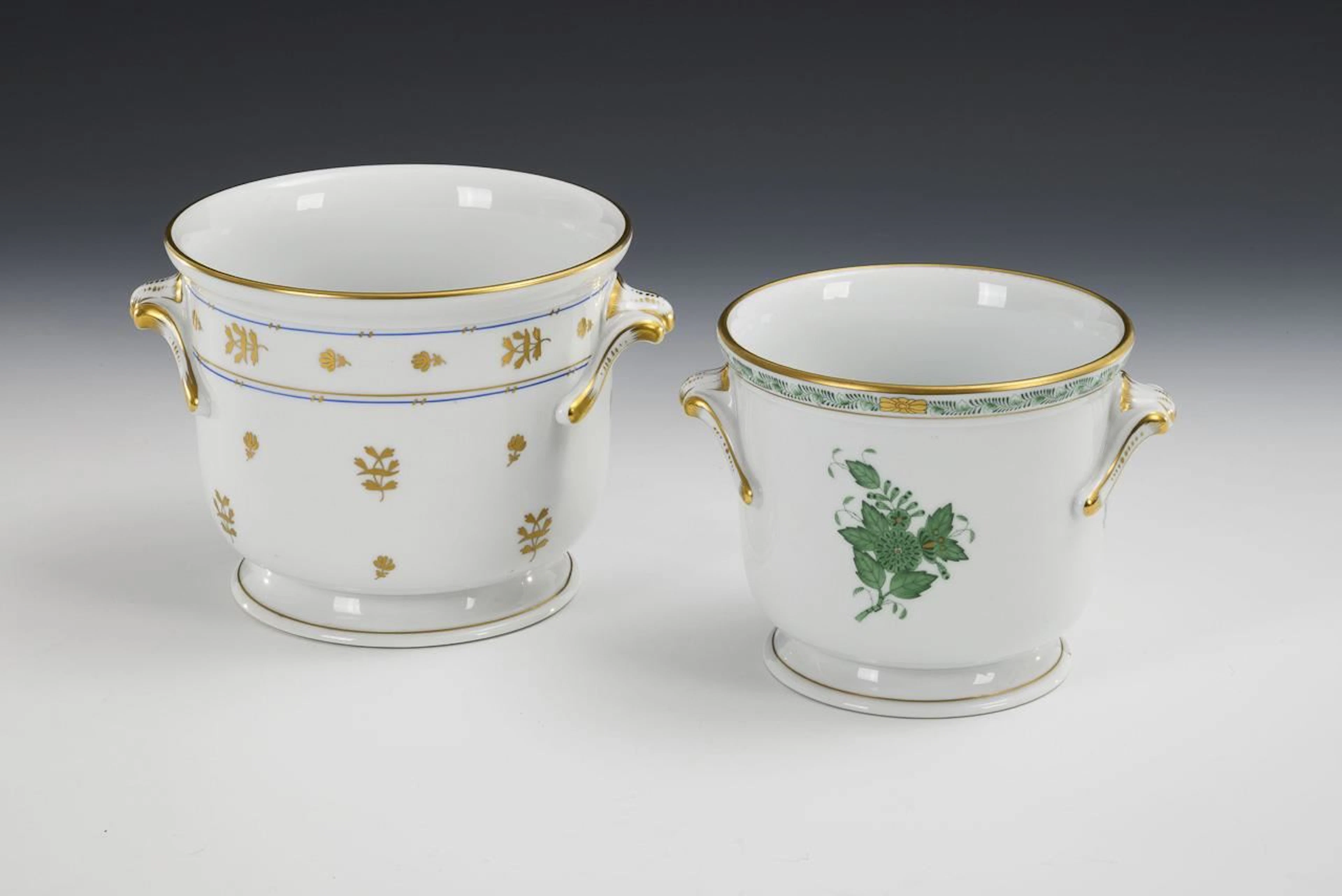 2 cachepots. Herend.