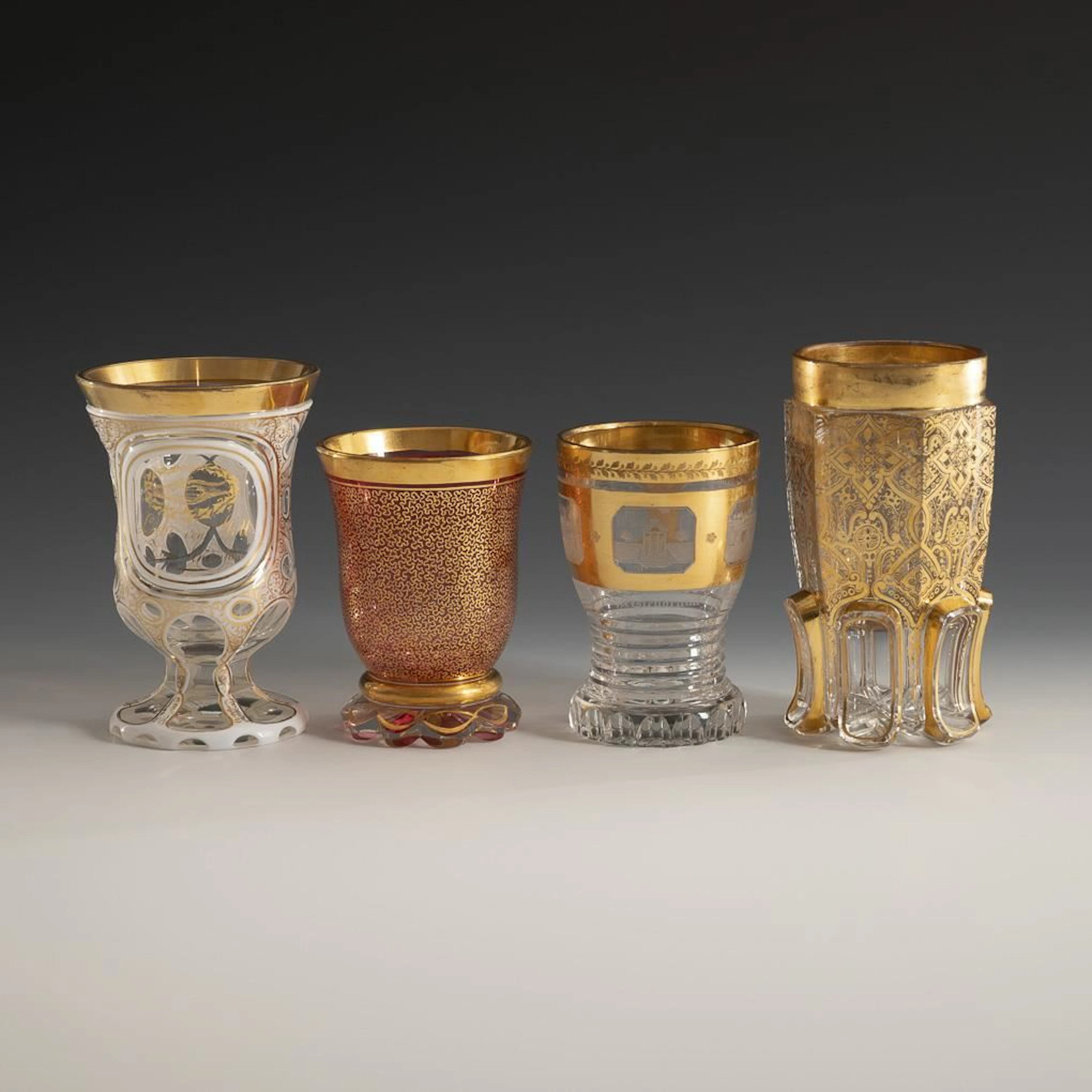 4 different beakers.