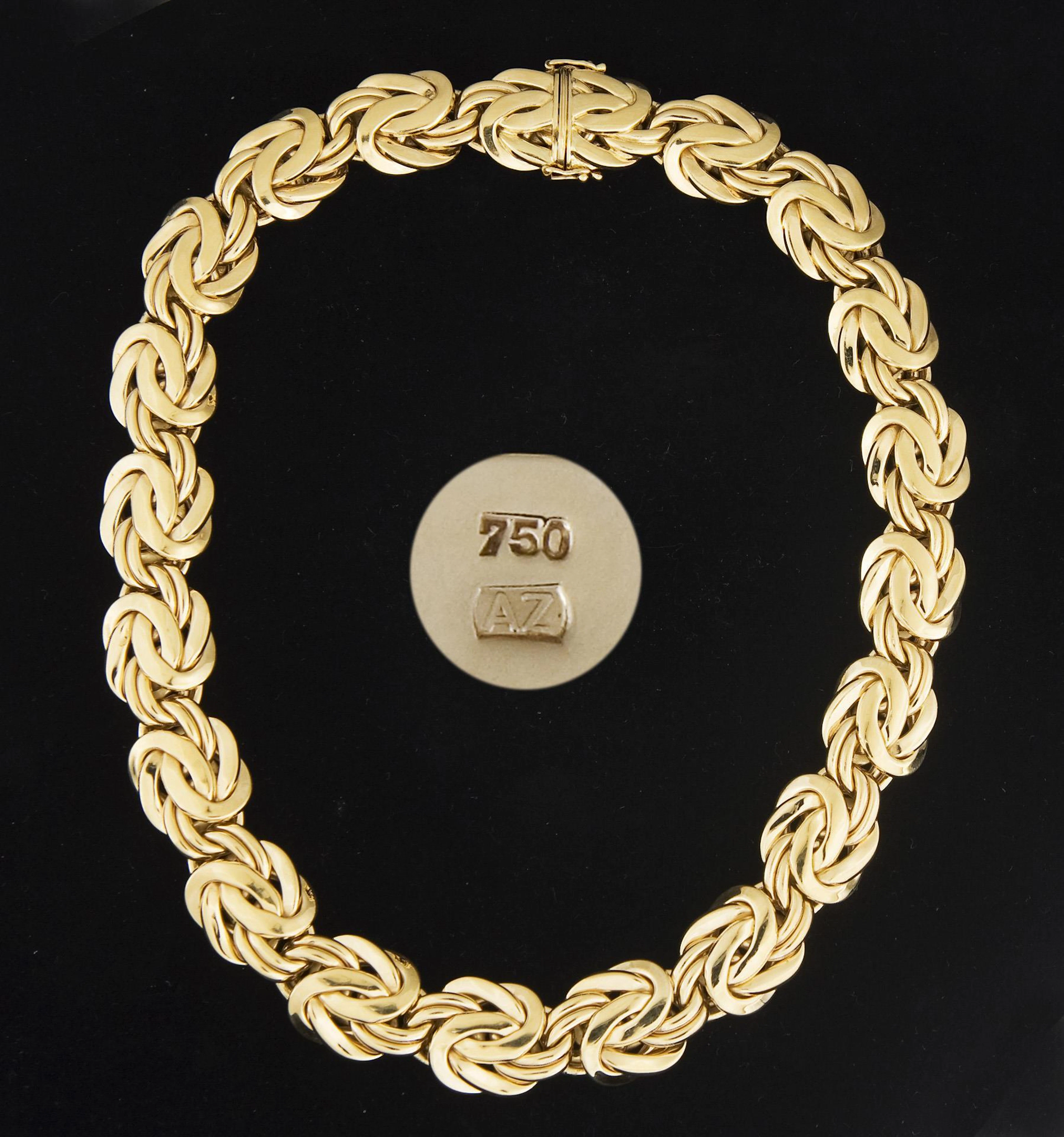 Heavy gold necklace. Abel and Zimmermann, Pforzheim.