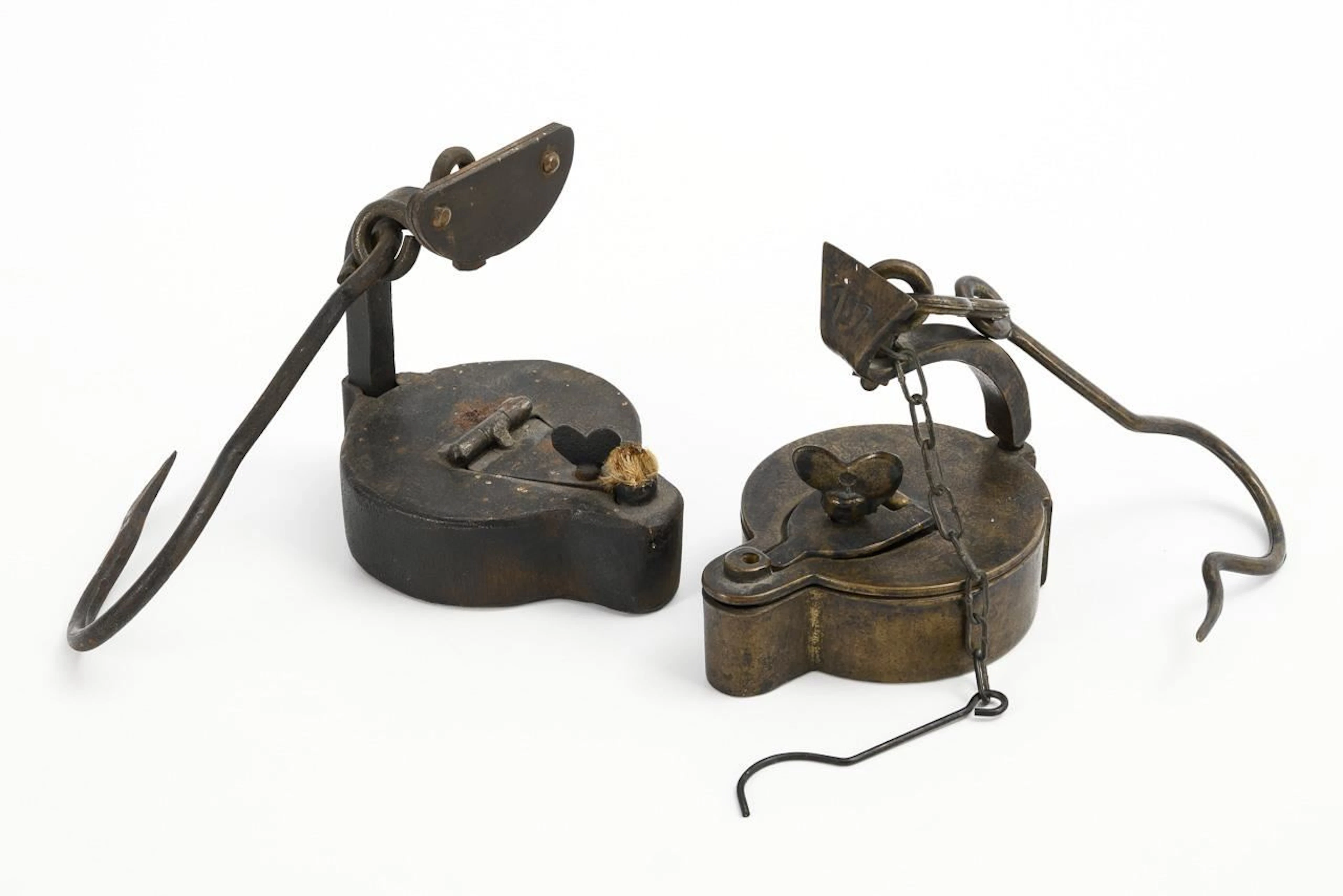 2 mining lamps.