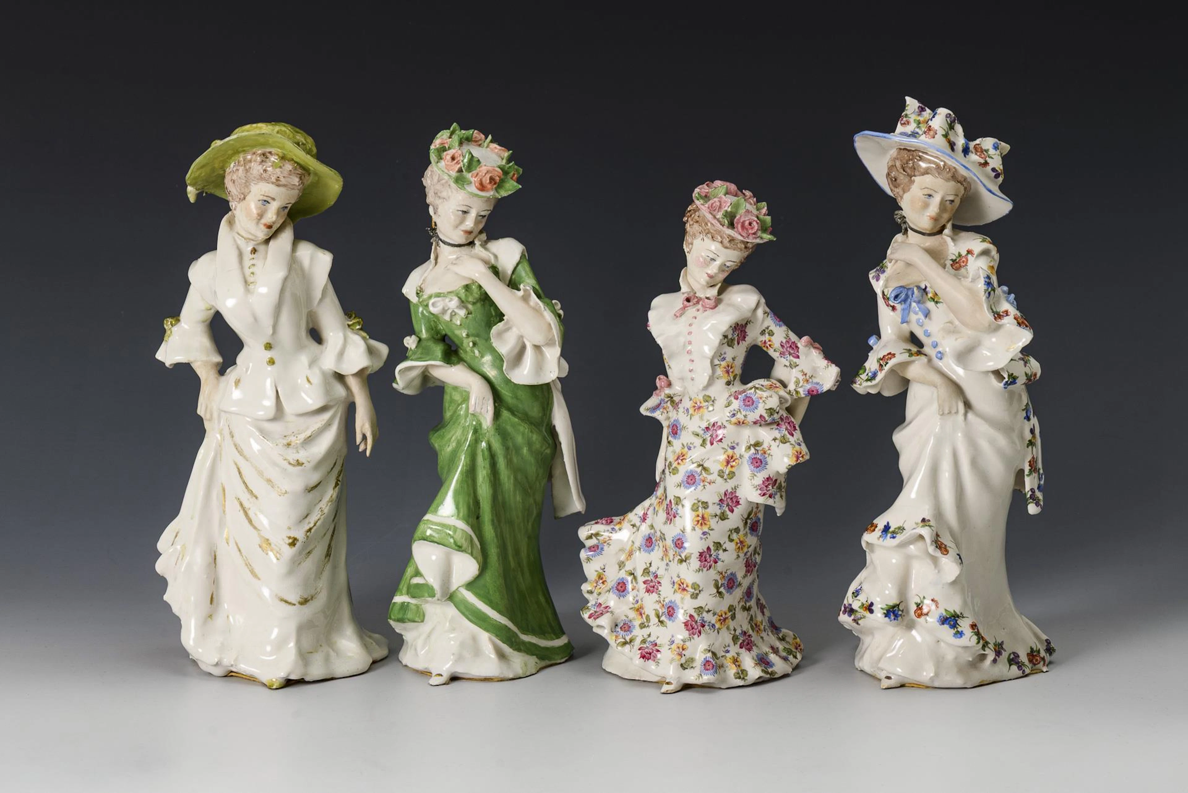 4 elegant Art Nouveau ladies. Maggie Paget.