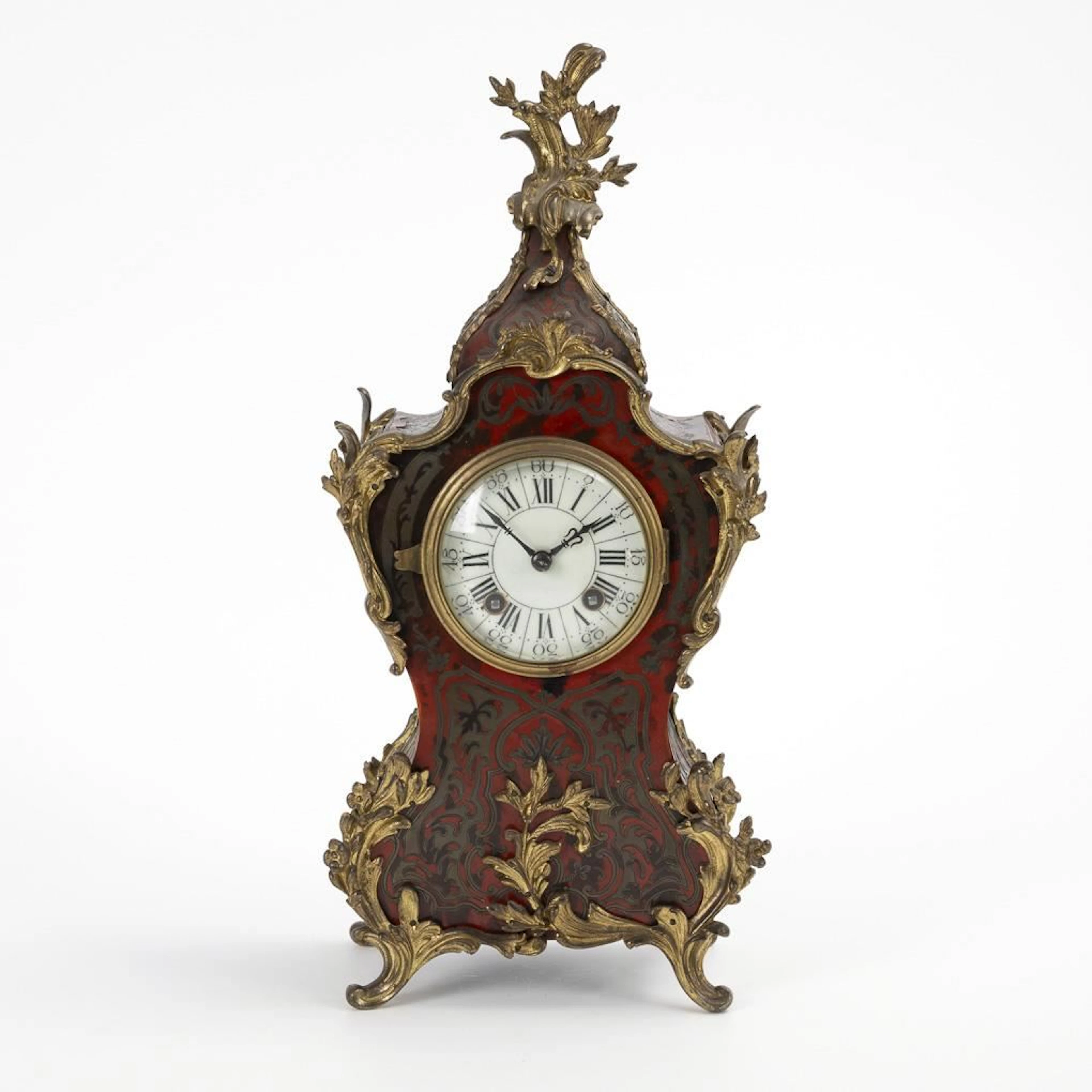 Boulle-style mantel clock. Berger and Würker, Leipzig.