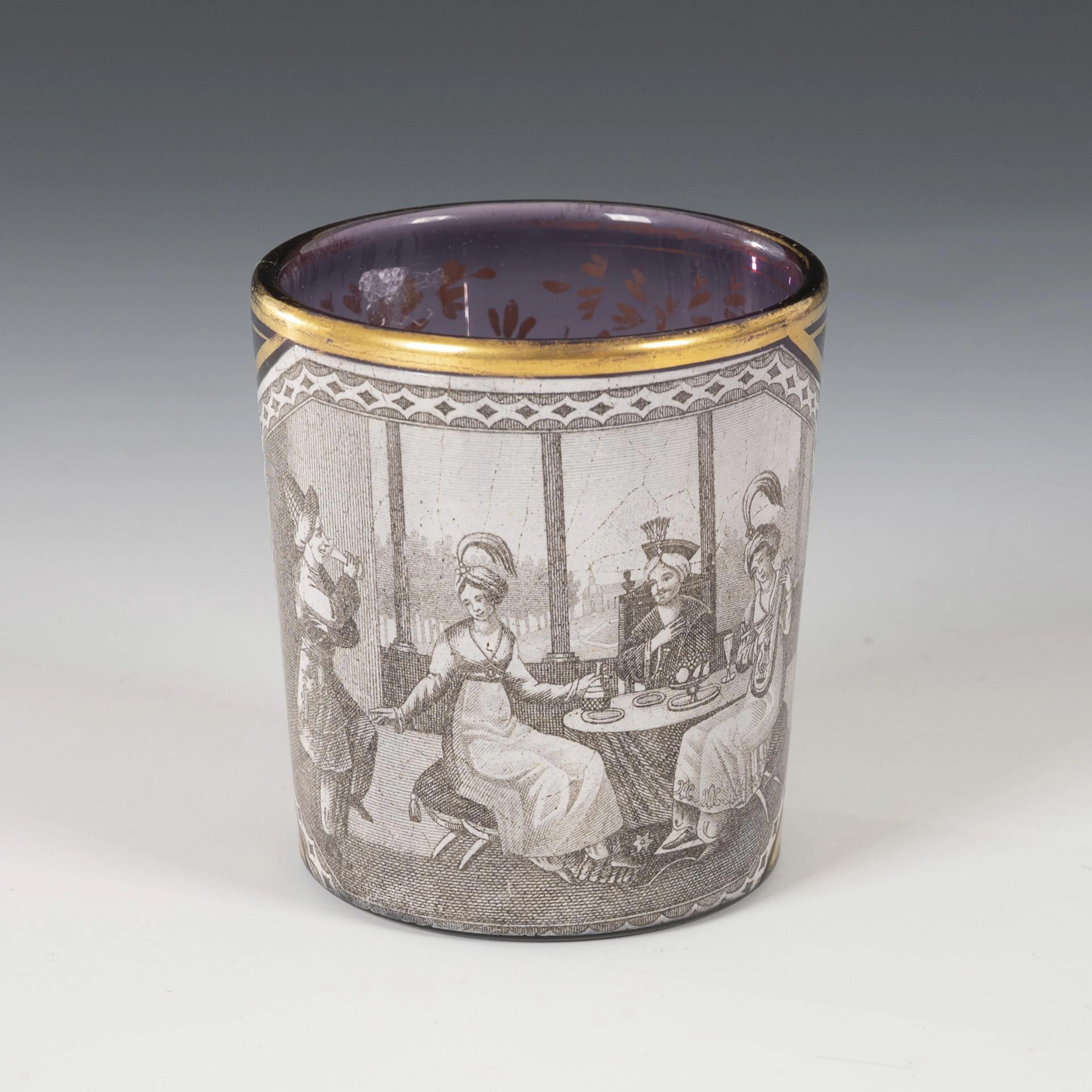 Russian mug with table company. St. Petersburg.