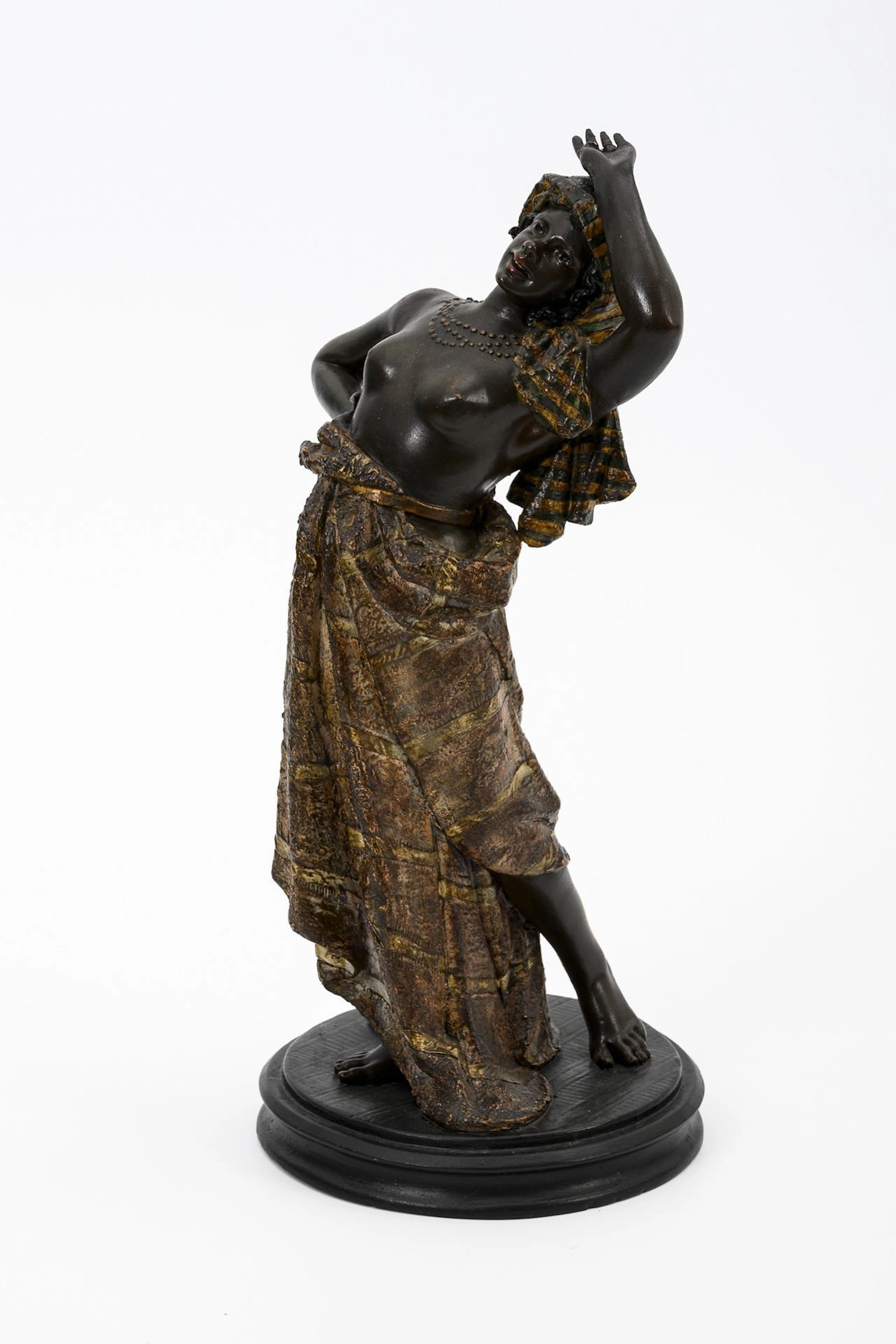 Small Art Nouveau terracotta figurine "Dancing Oriental Woman". Bernhard