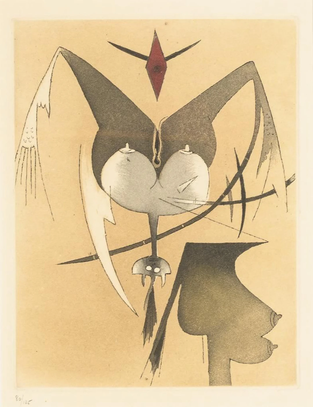 LAM, Wilfredo(1902–1982), LAM, Wilfredo(1902–1982), LAM, Wilfredo, Untitled