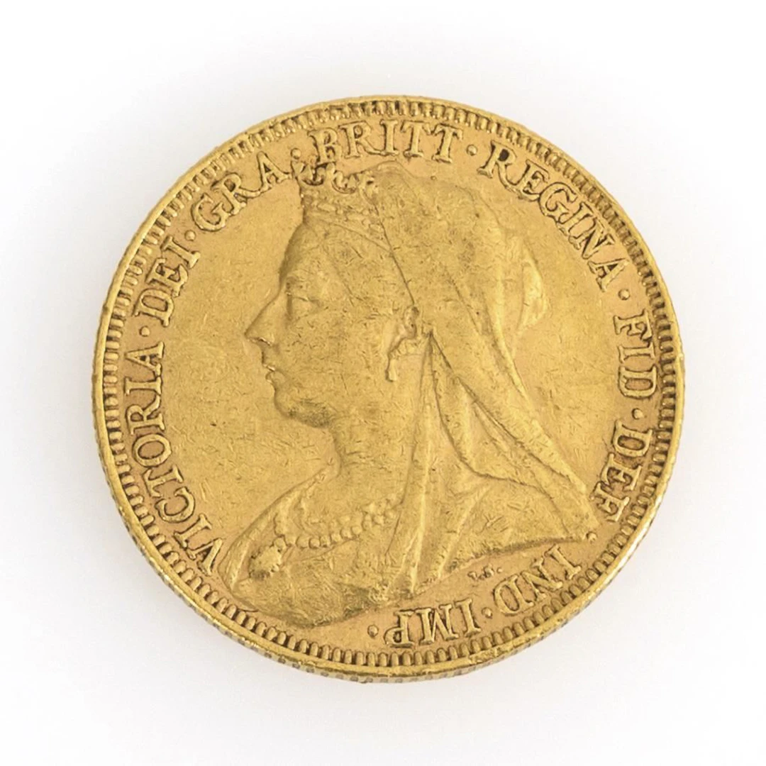 Sovereign gold coin, Queen Victoria.