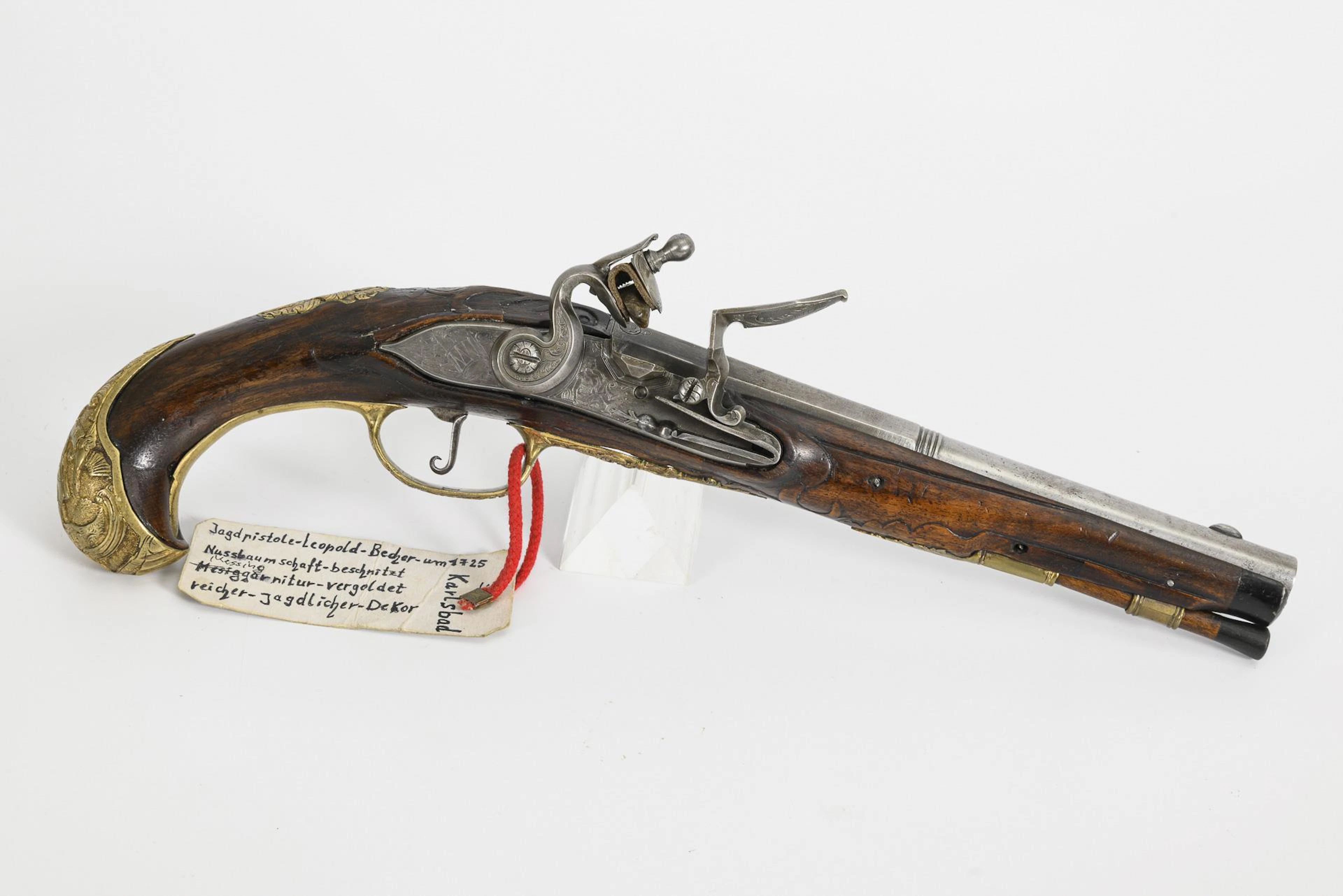 Baroque flintlock pistol.
