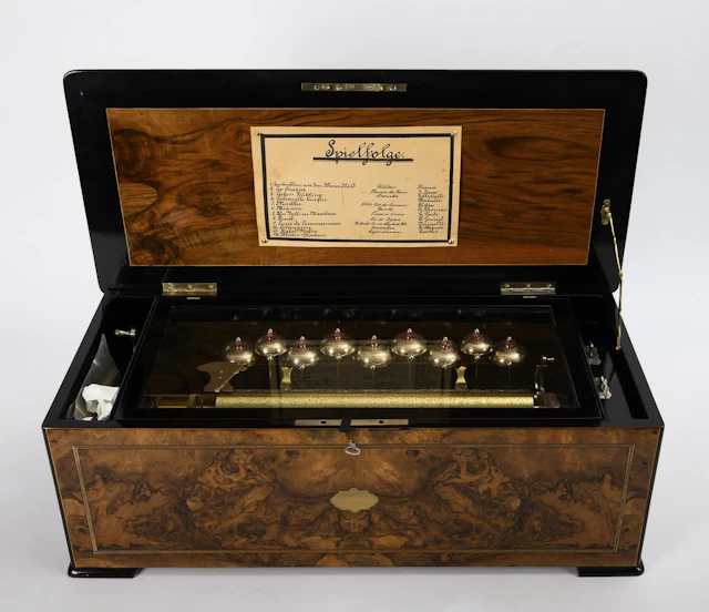 Rare cylinder music box. F. Conchon, Geneva.