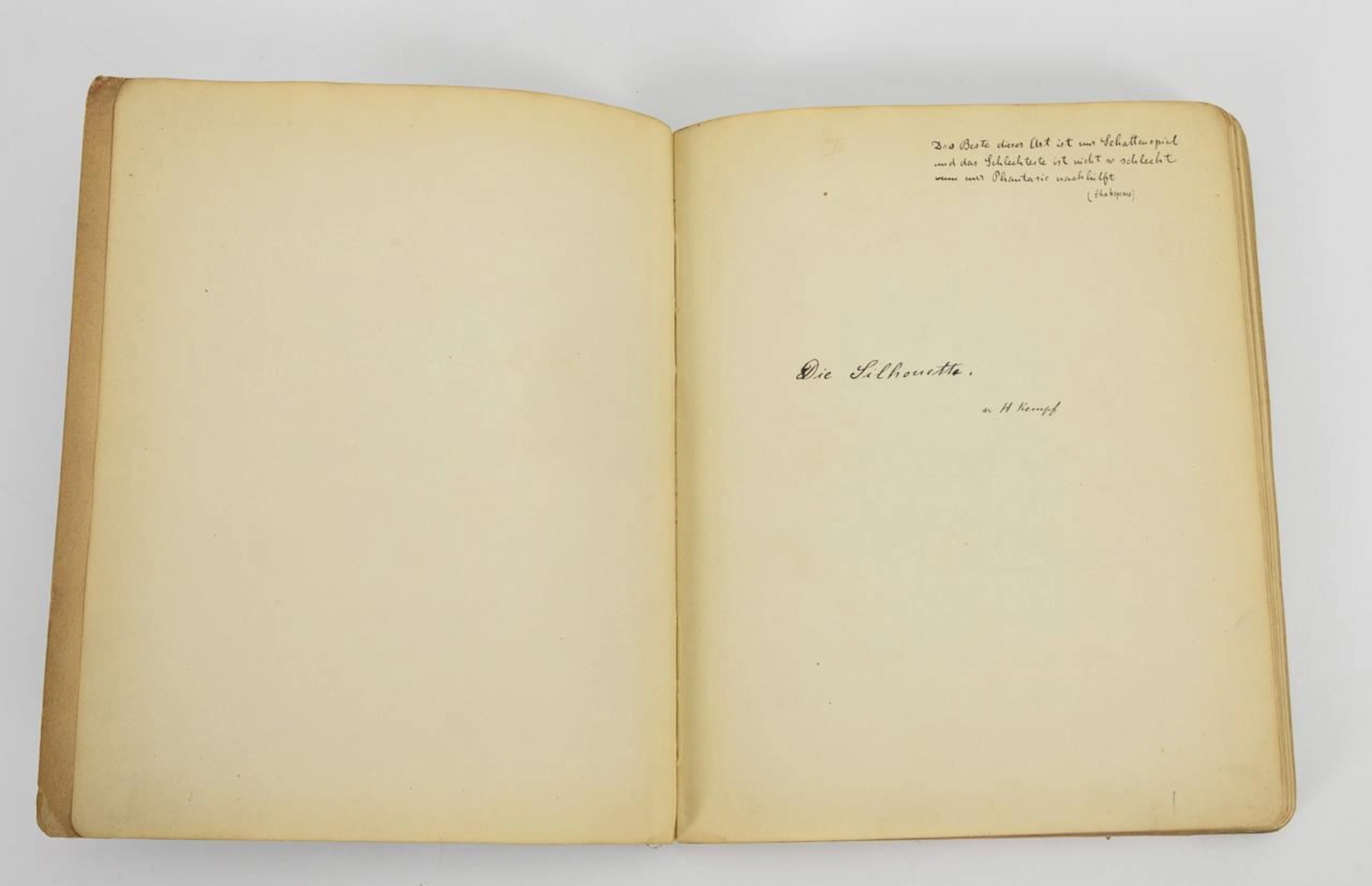 Manuscript - "Die Silhoutte" by H. Kempf