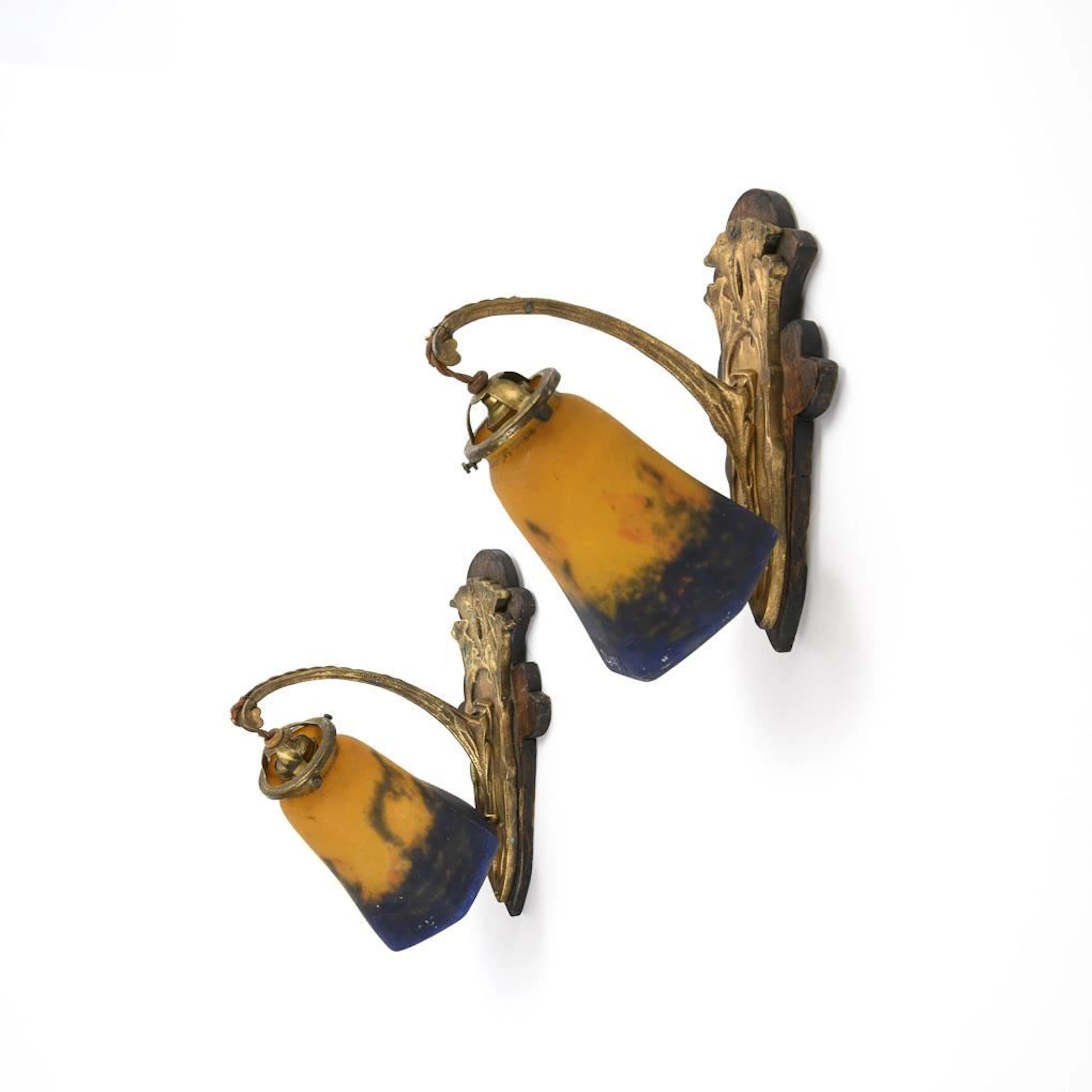 Pair of wall sconces.