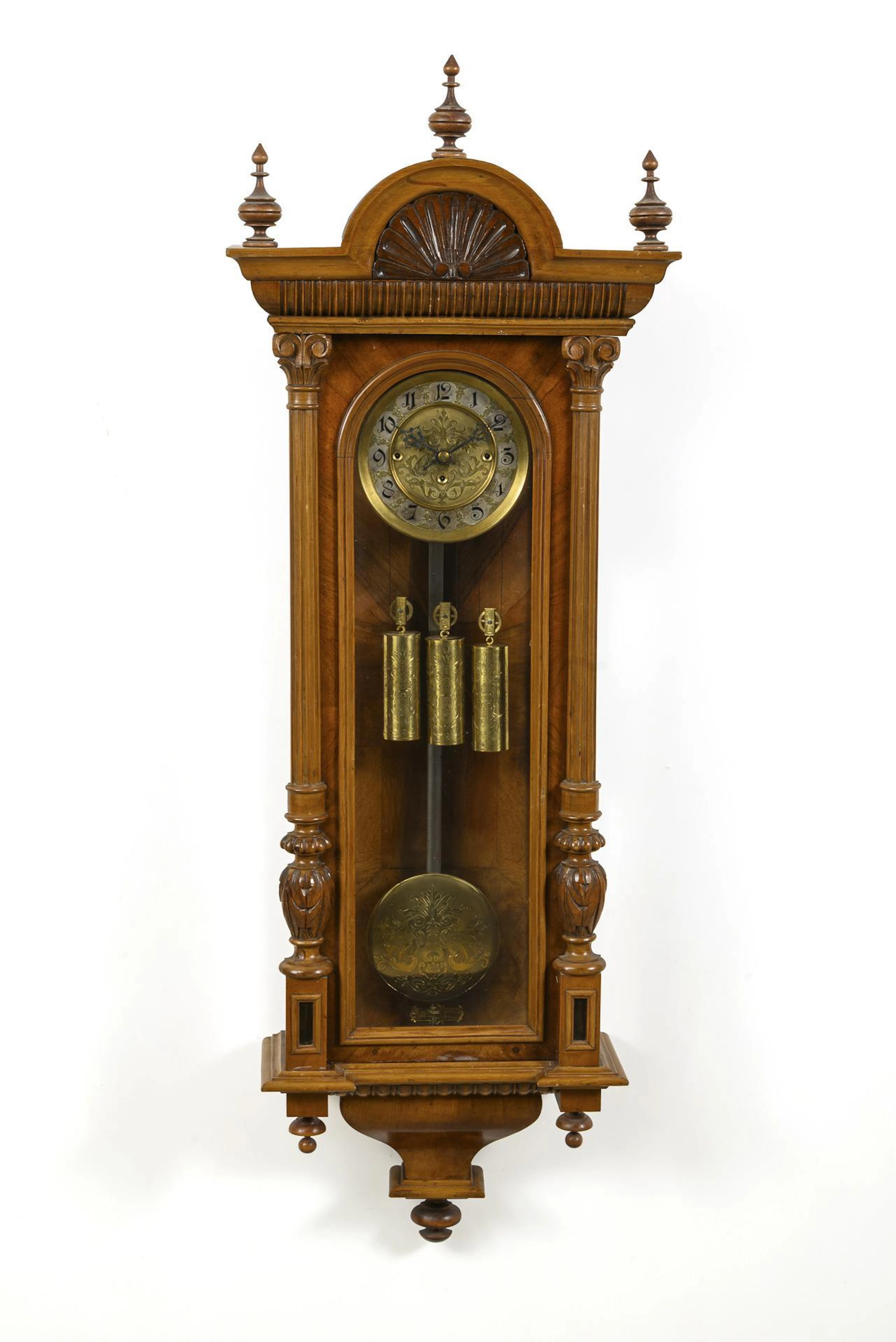 Gründerzeit style regulator with 3 weights.