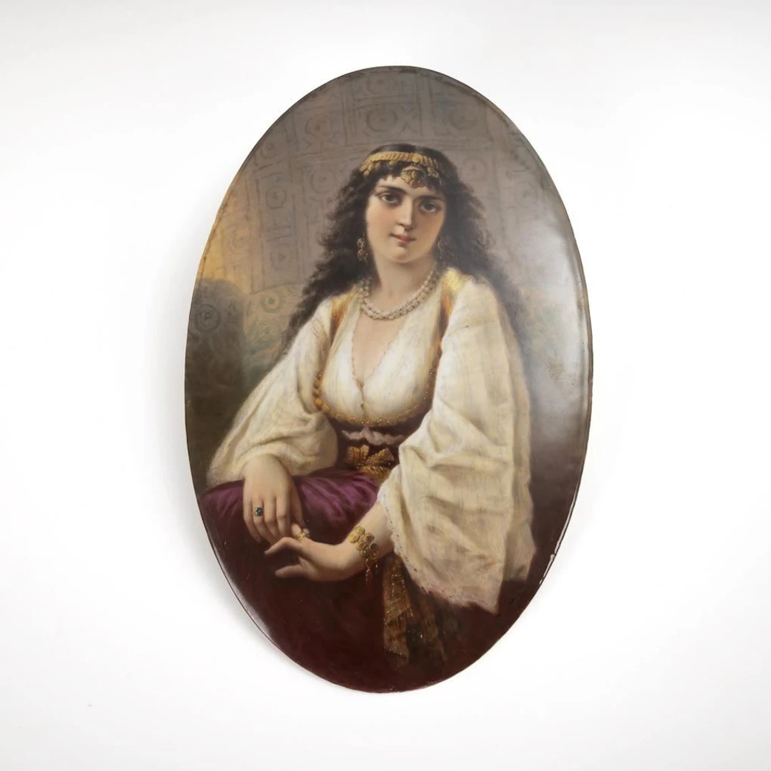 Porcelain Painting: Odalisque.