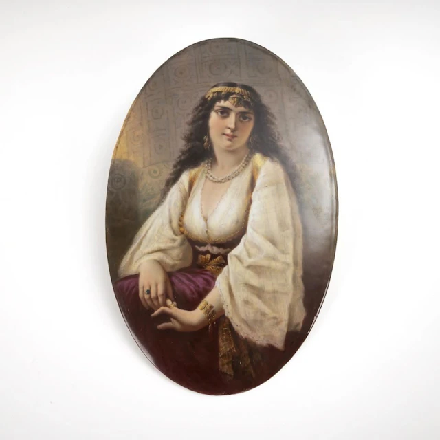 Porcelain Painting: Odalisque.