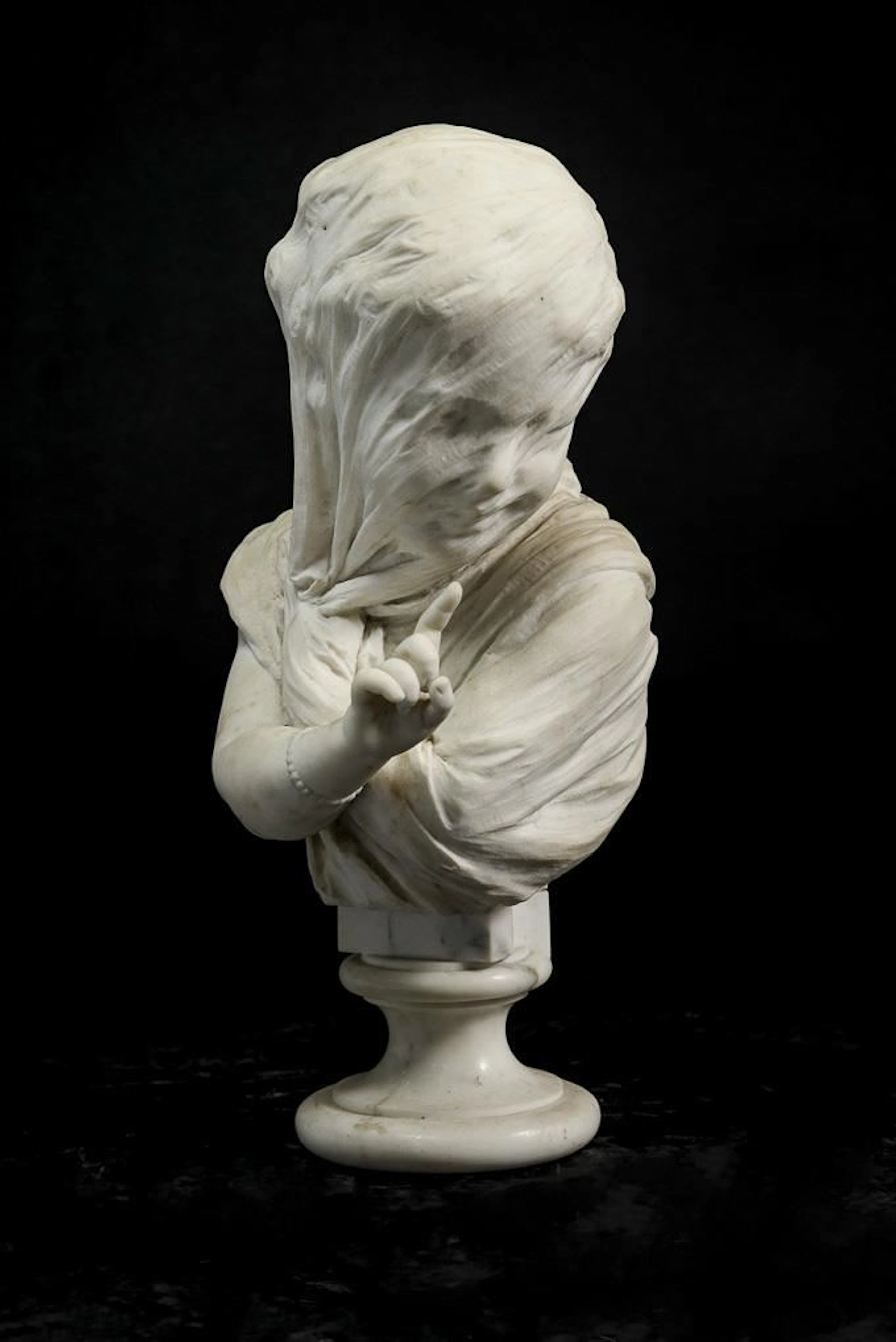 Marble bust of a veiled girl