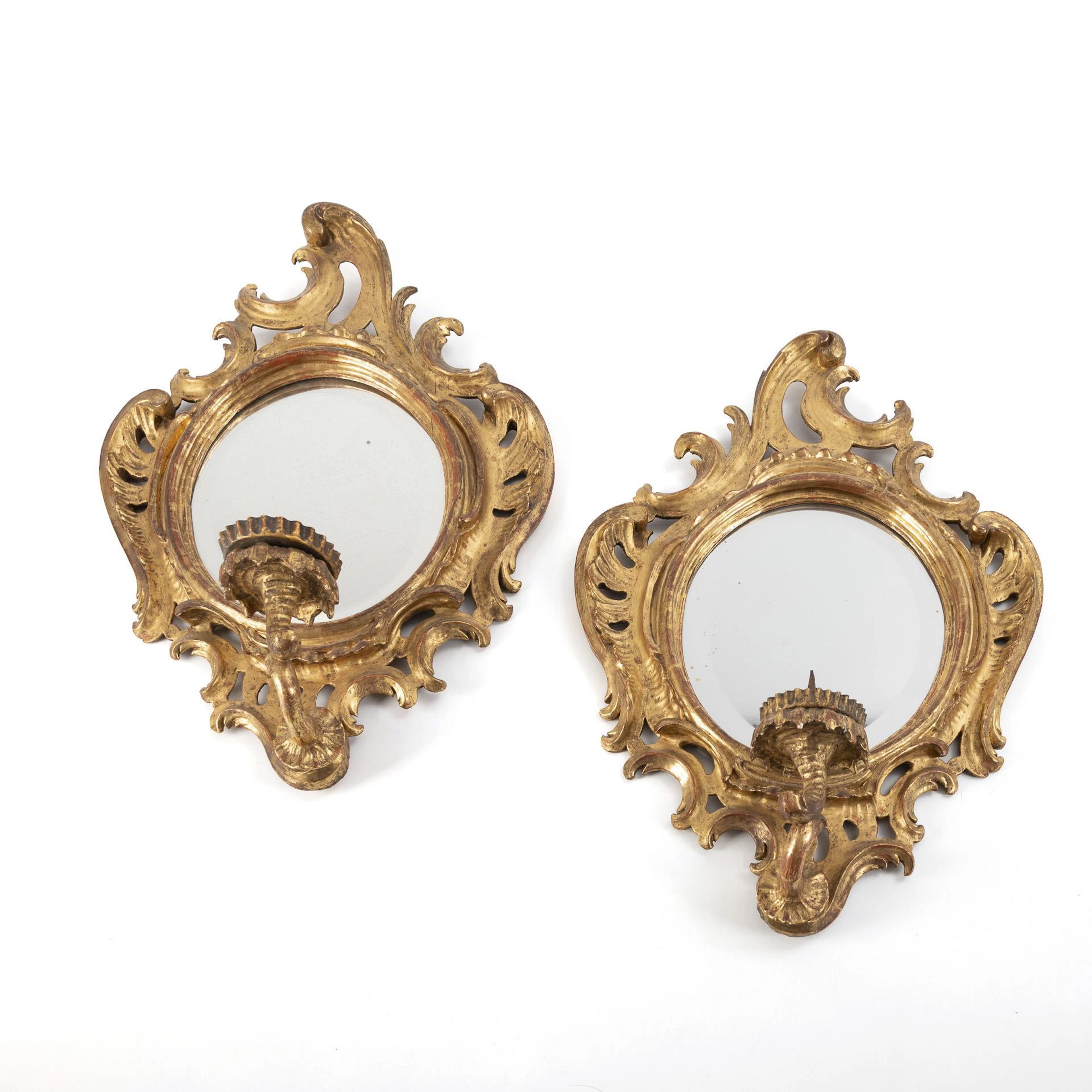 Pair of wall brackets in baroque style.