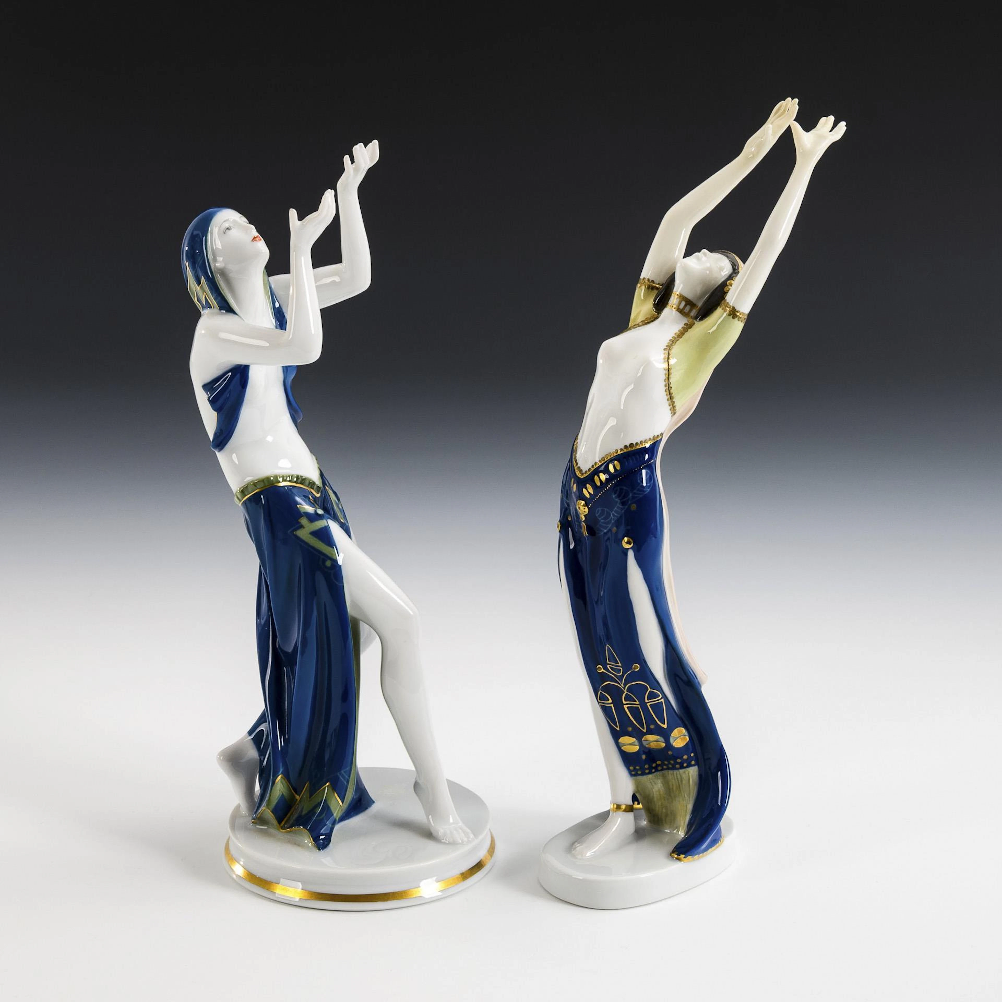 2 Art Nouveau dancers. Rosenthal.
