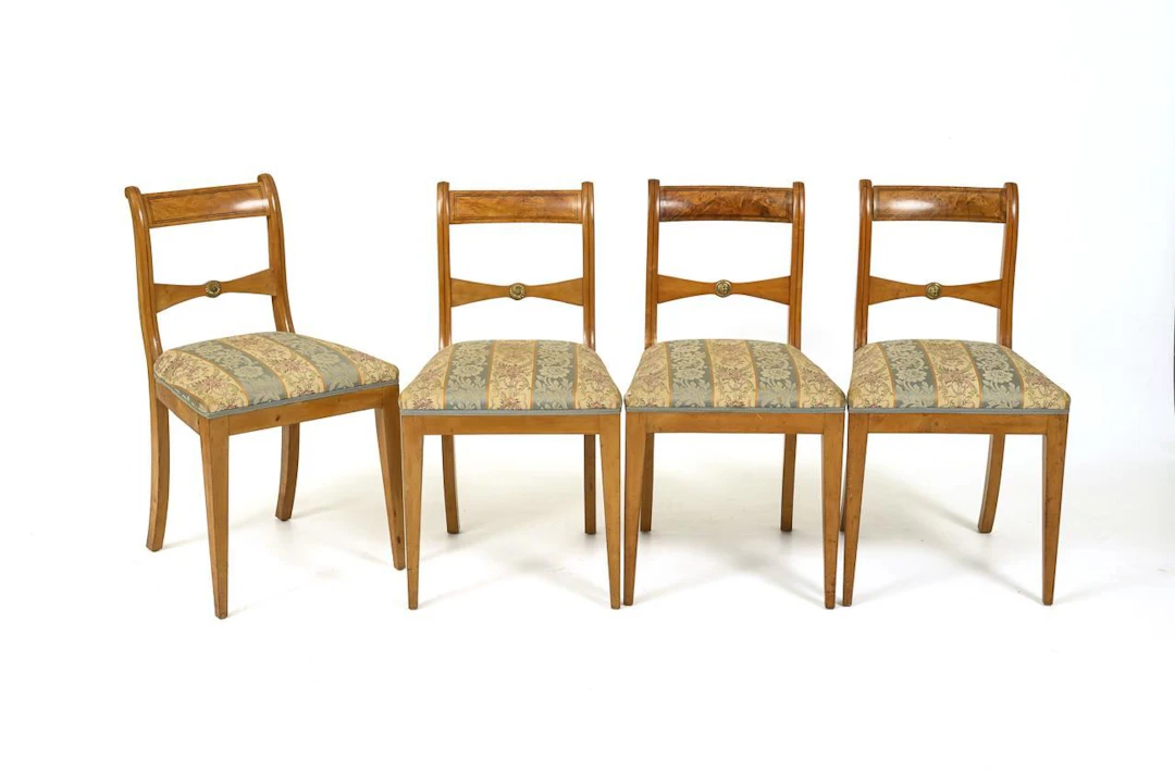 4 Biedermeier chairs.