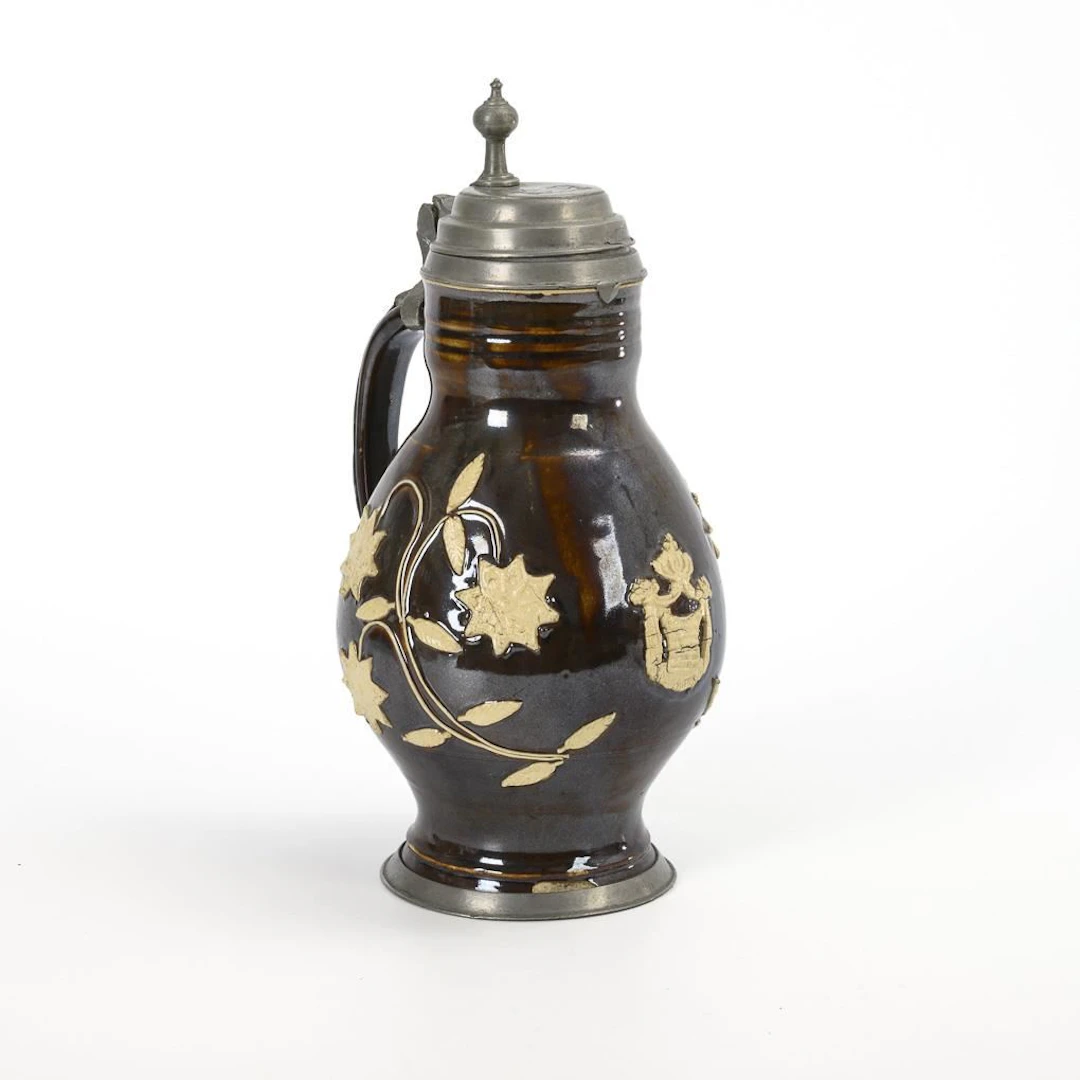 Baroque Bunzlau stoneware pitcher.