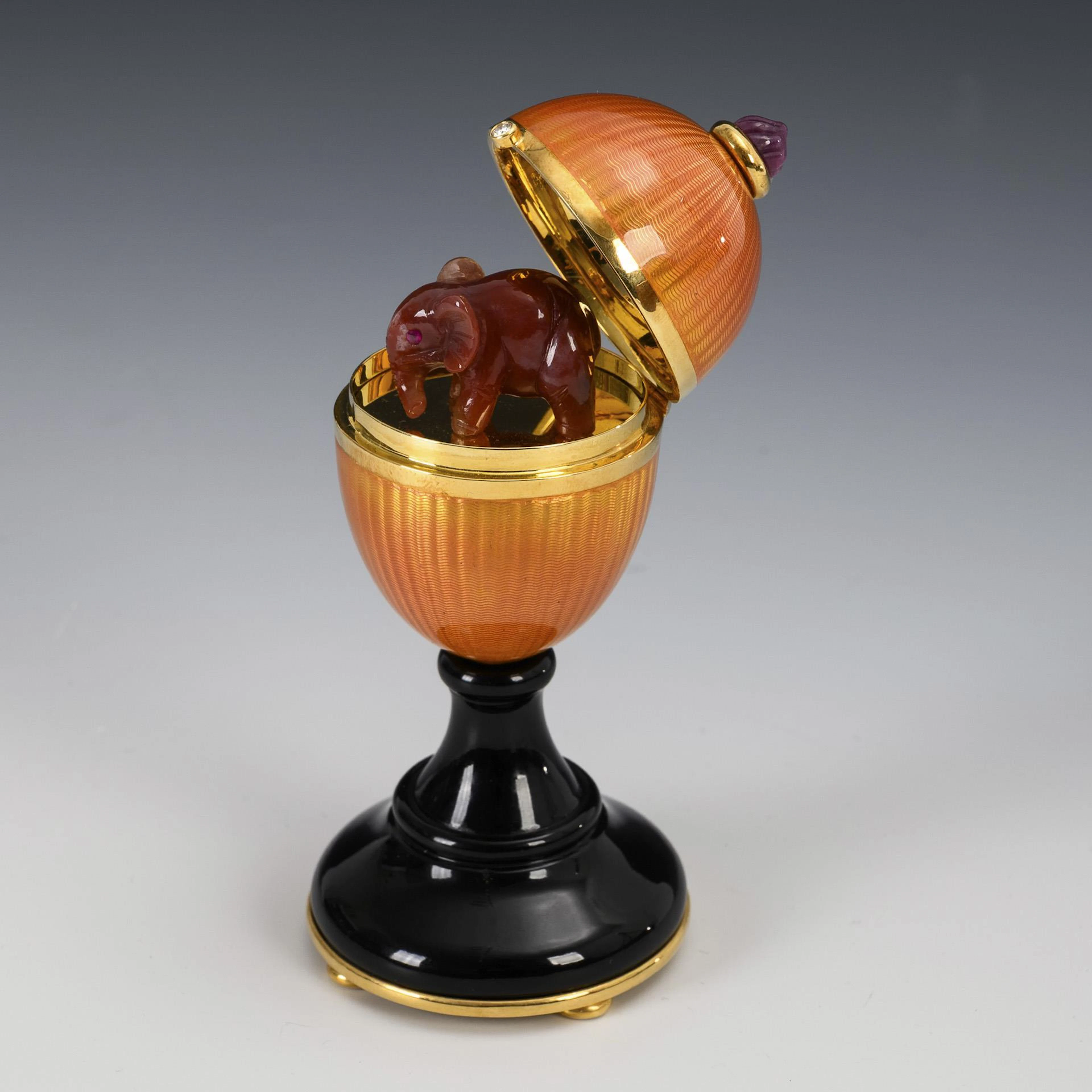Fabergé egg with elephant.