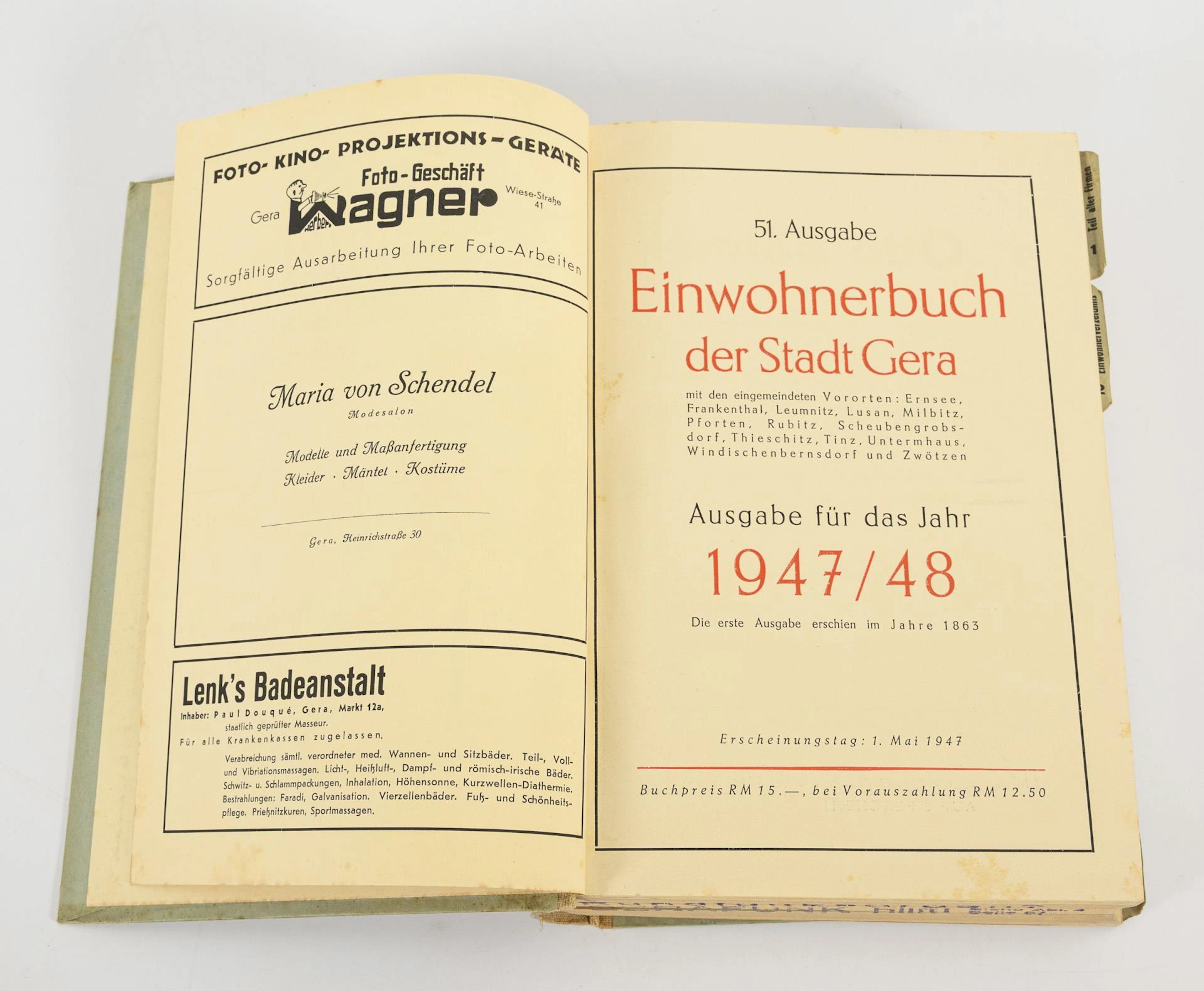"Geraer Adreßbuch 1947/48"