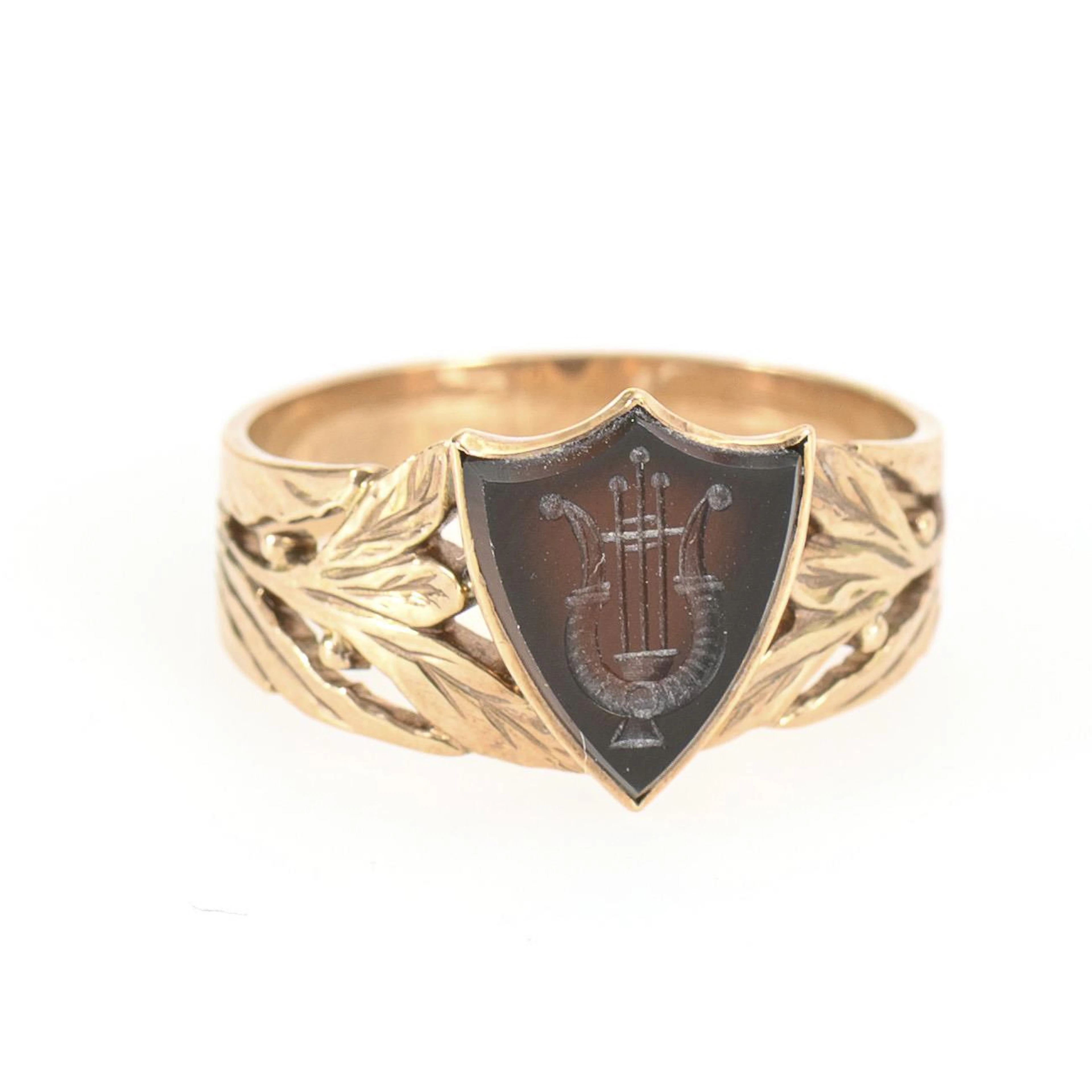 Large ring with lyra intaglio.