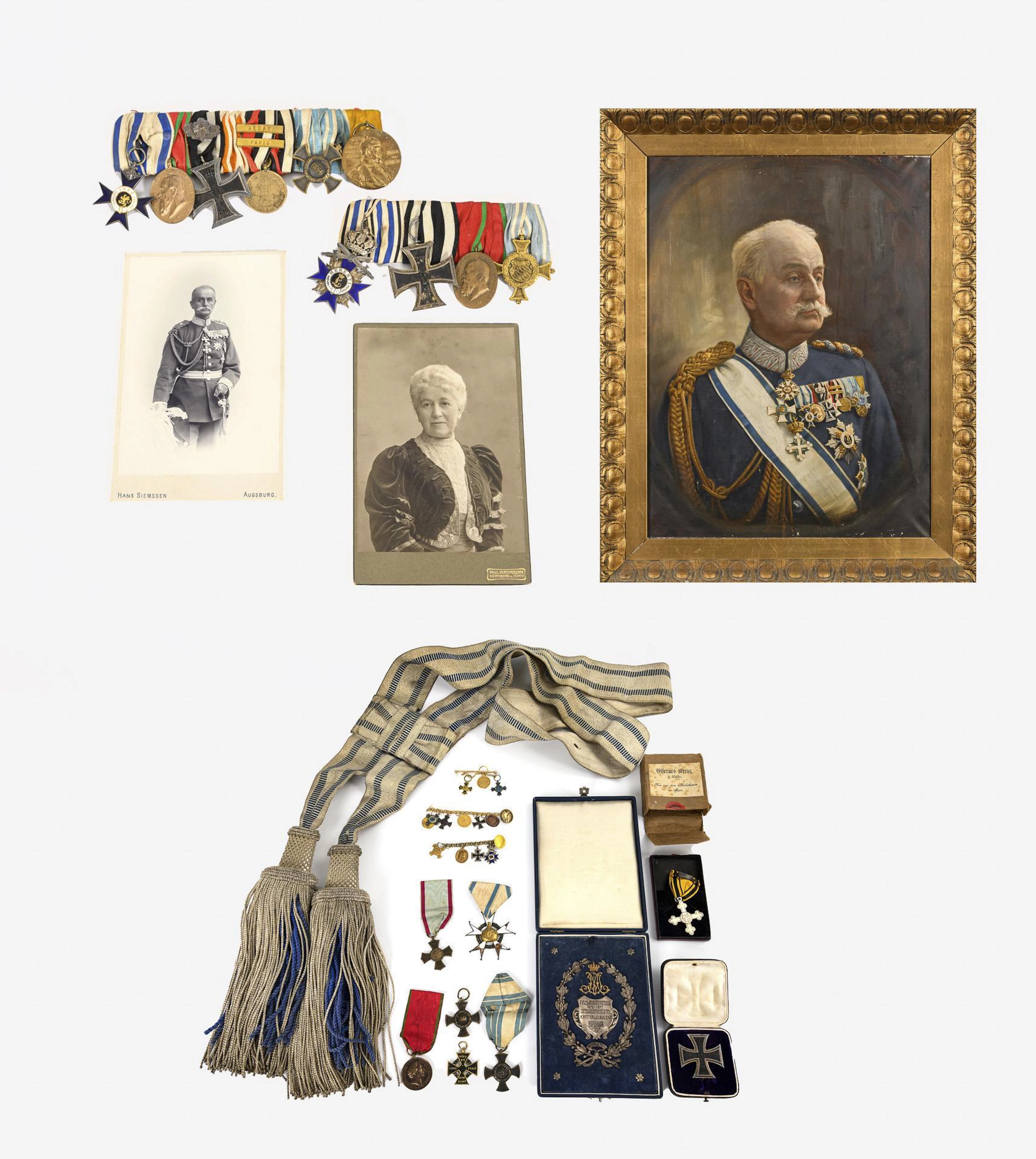 Portrait and medal collection of a Bavarian officer.