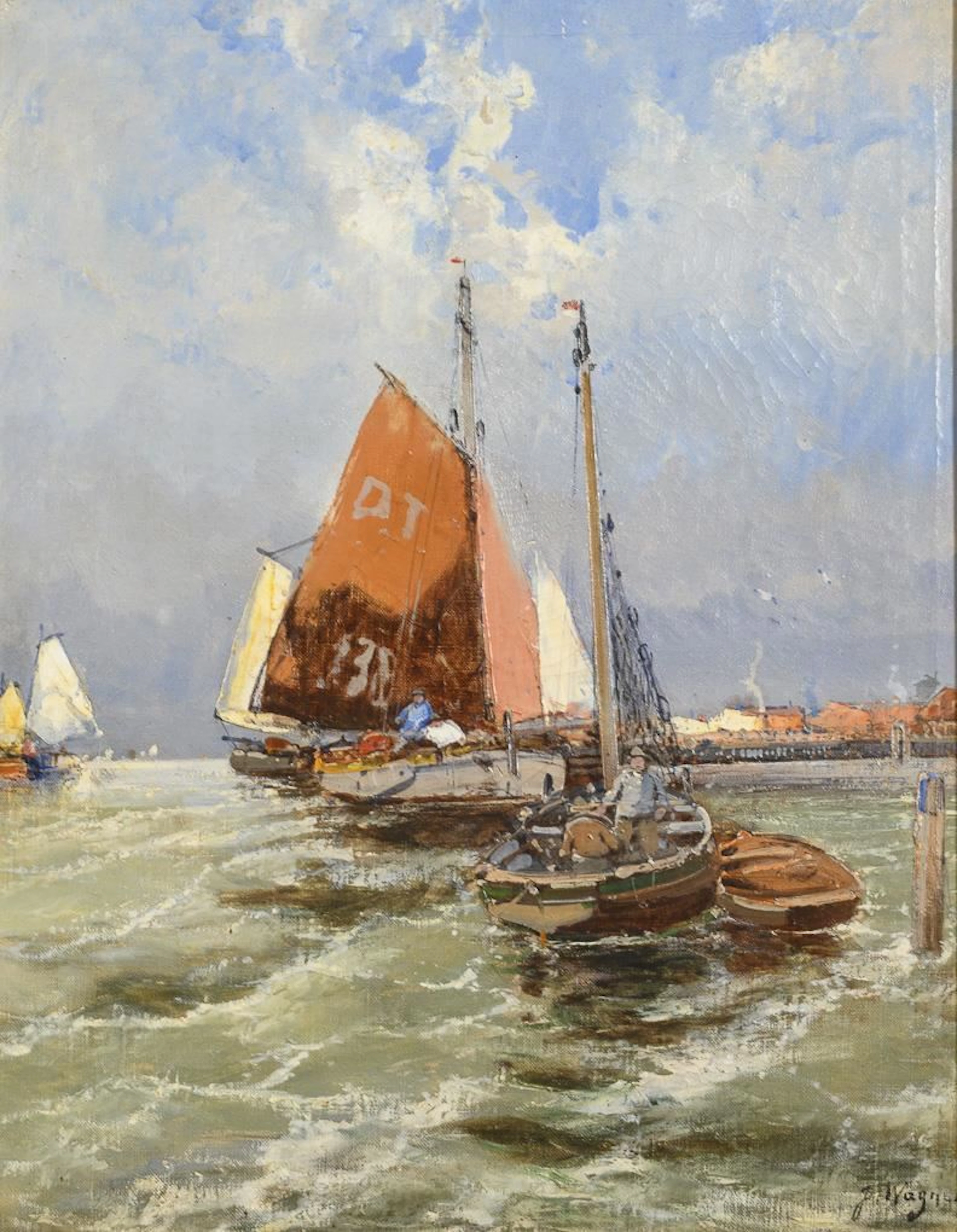WAGNER, J. WAGNER, J. WAGNER, J. Fishermen Returning Home