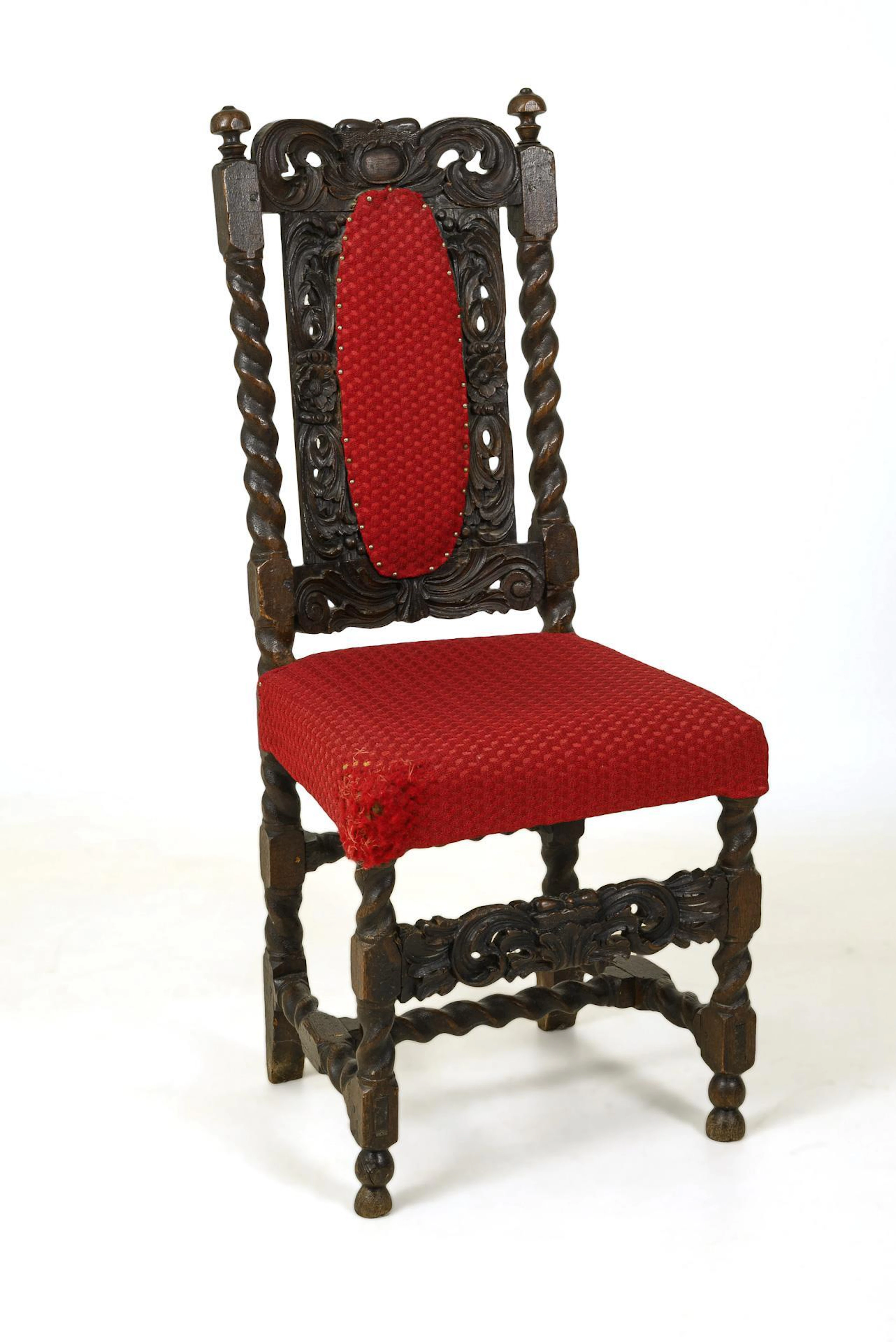 Pompous upholstered chair in the style of the Gdansk Baroque.