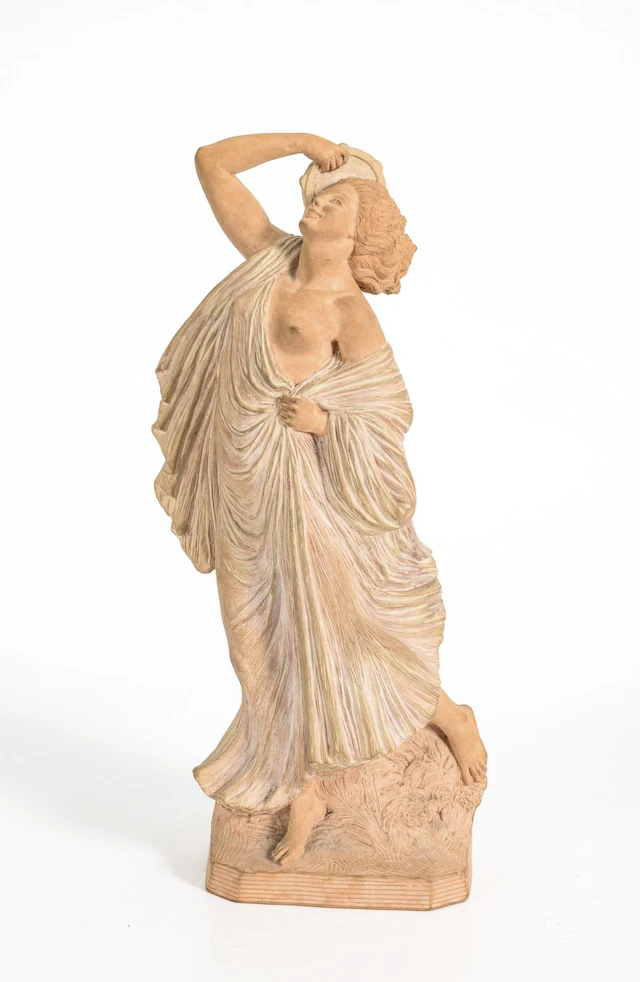 Limited terracotta figure: Dancer with tambourine.