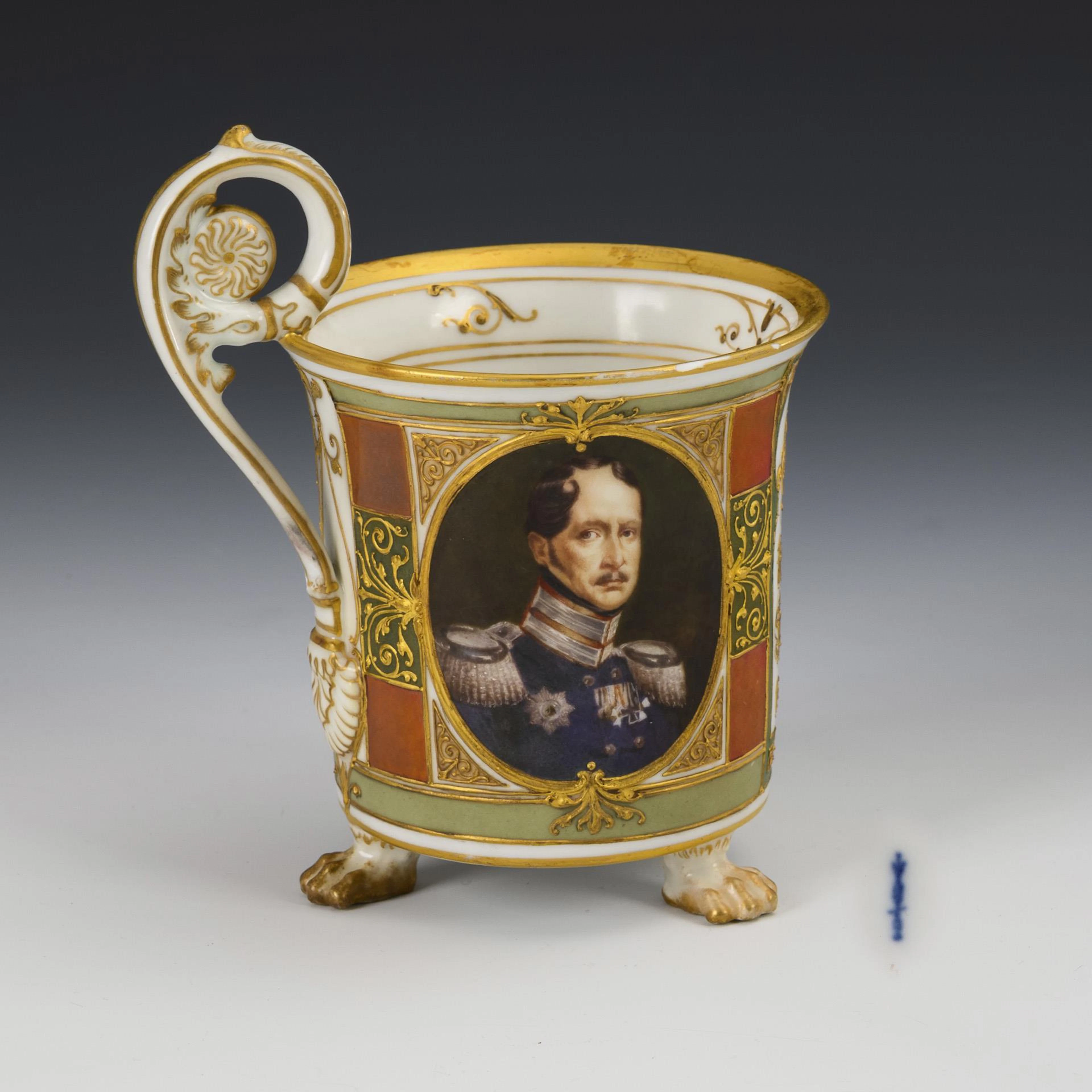 Patriotic cup with the portraits of Kaiser Wilhelm II and King Friedrich