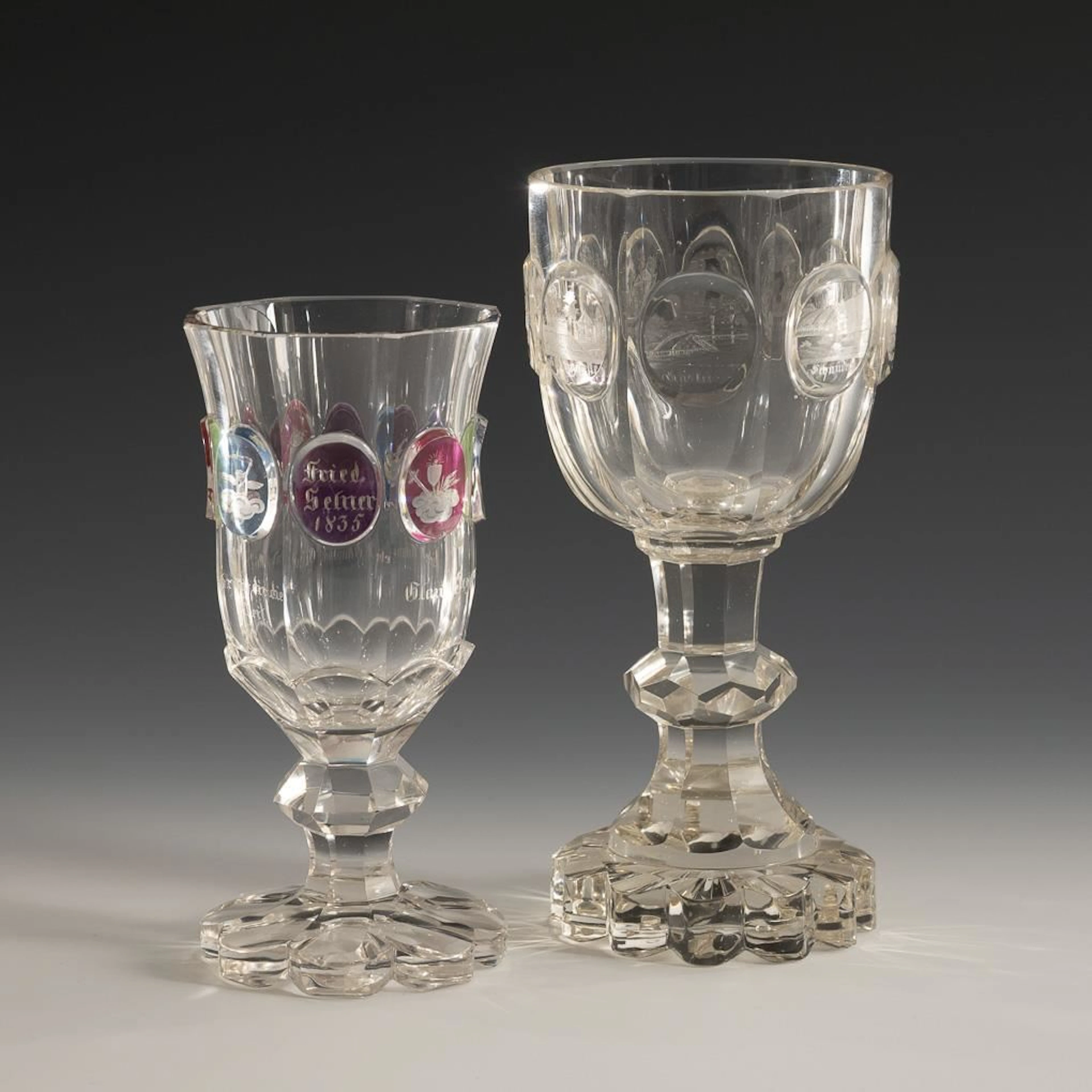 Topographical Goblet and Friendship Goblet.