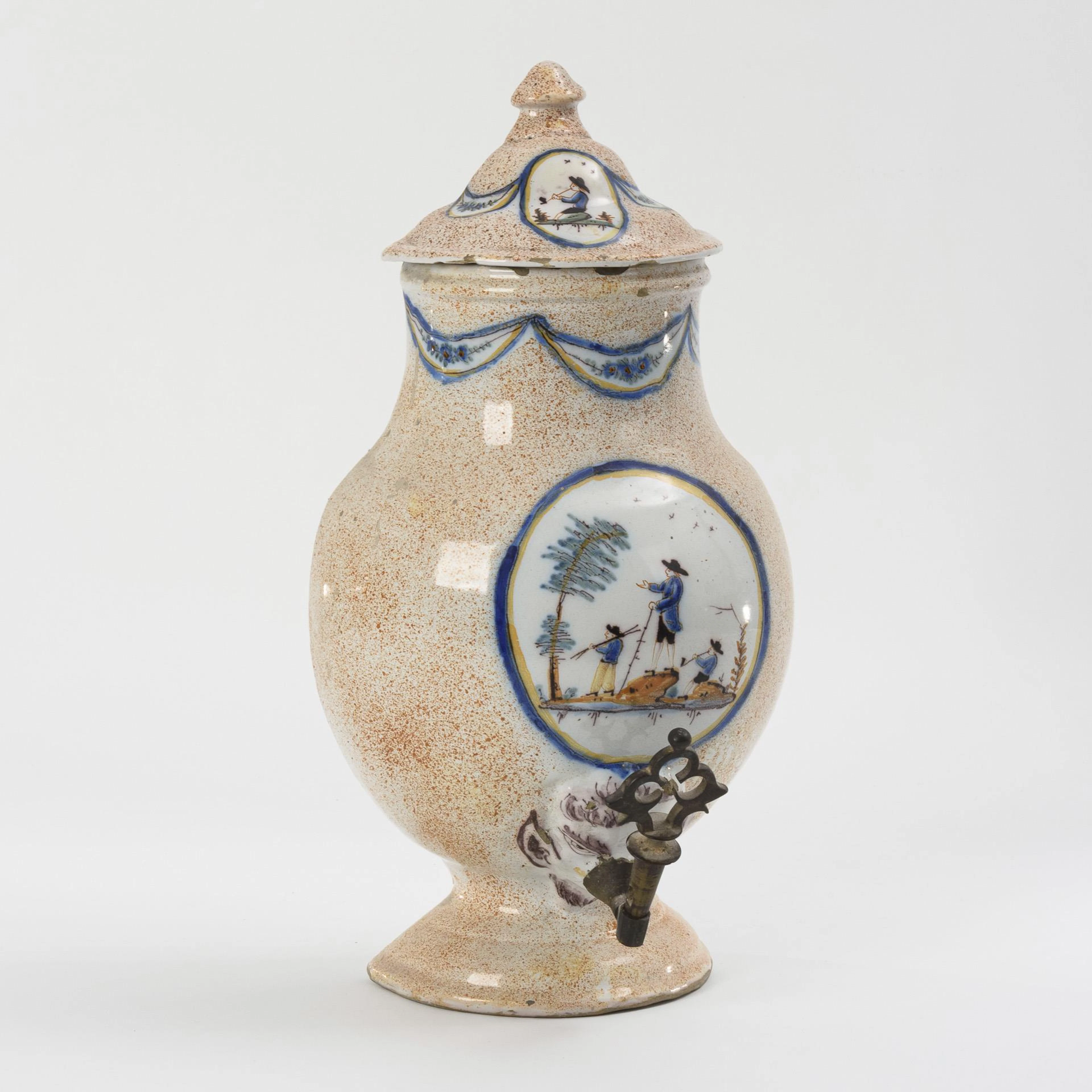 Baroque faience wall container.
